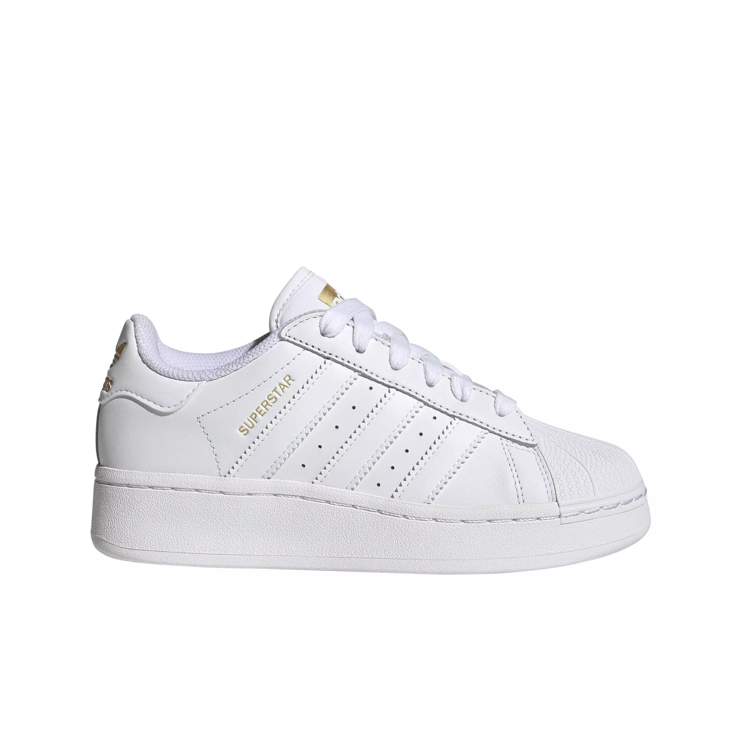 adidas Originals Superstar XLG "Ftwr White/Ftwr White/Core Black" Grade School Boys' Shoe - WHITE/WHITE/BLACK