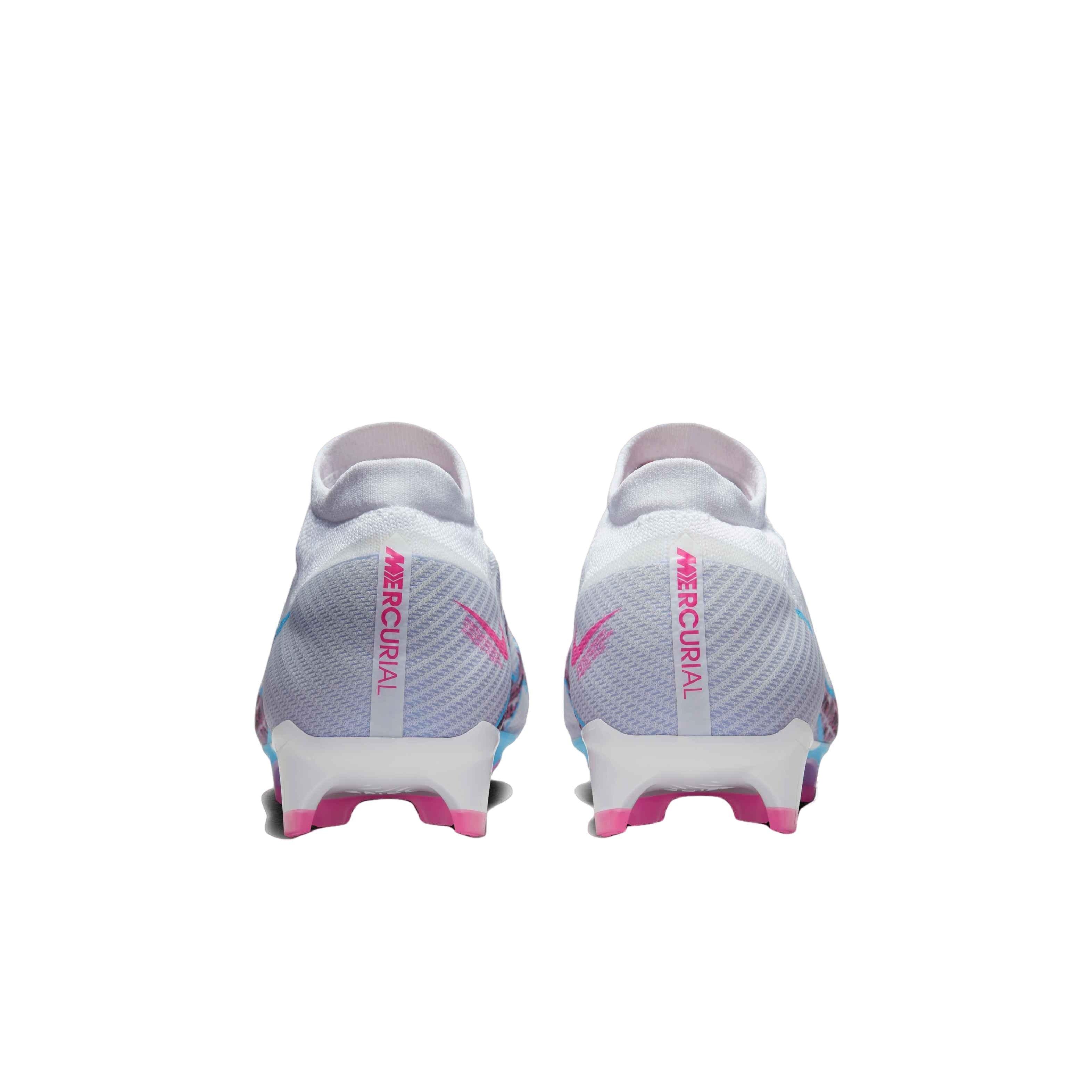 Nike Zoom Mercurial Vapor 15 Elite Iron-Nop Football Shoes (SG) Pro Player  White Bright Blue Hot Pink 