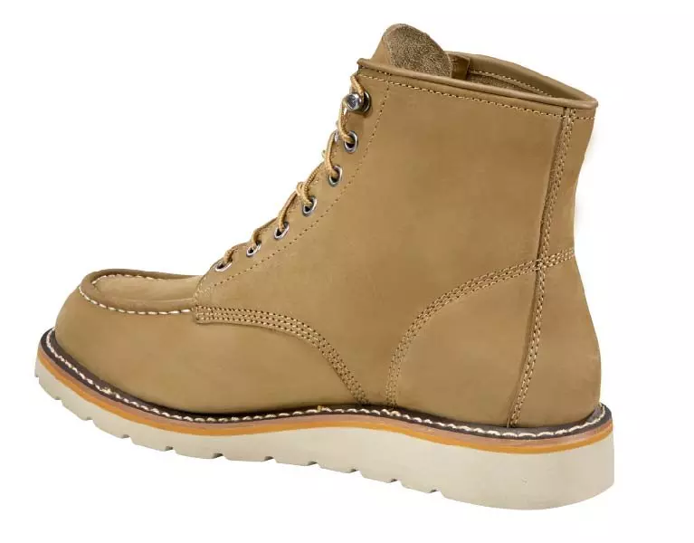 Carhartt 6" Moc Toe "Khaki" Men's Wide Wedge Boot - KHAKI