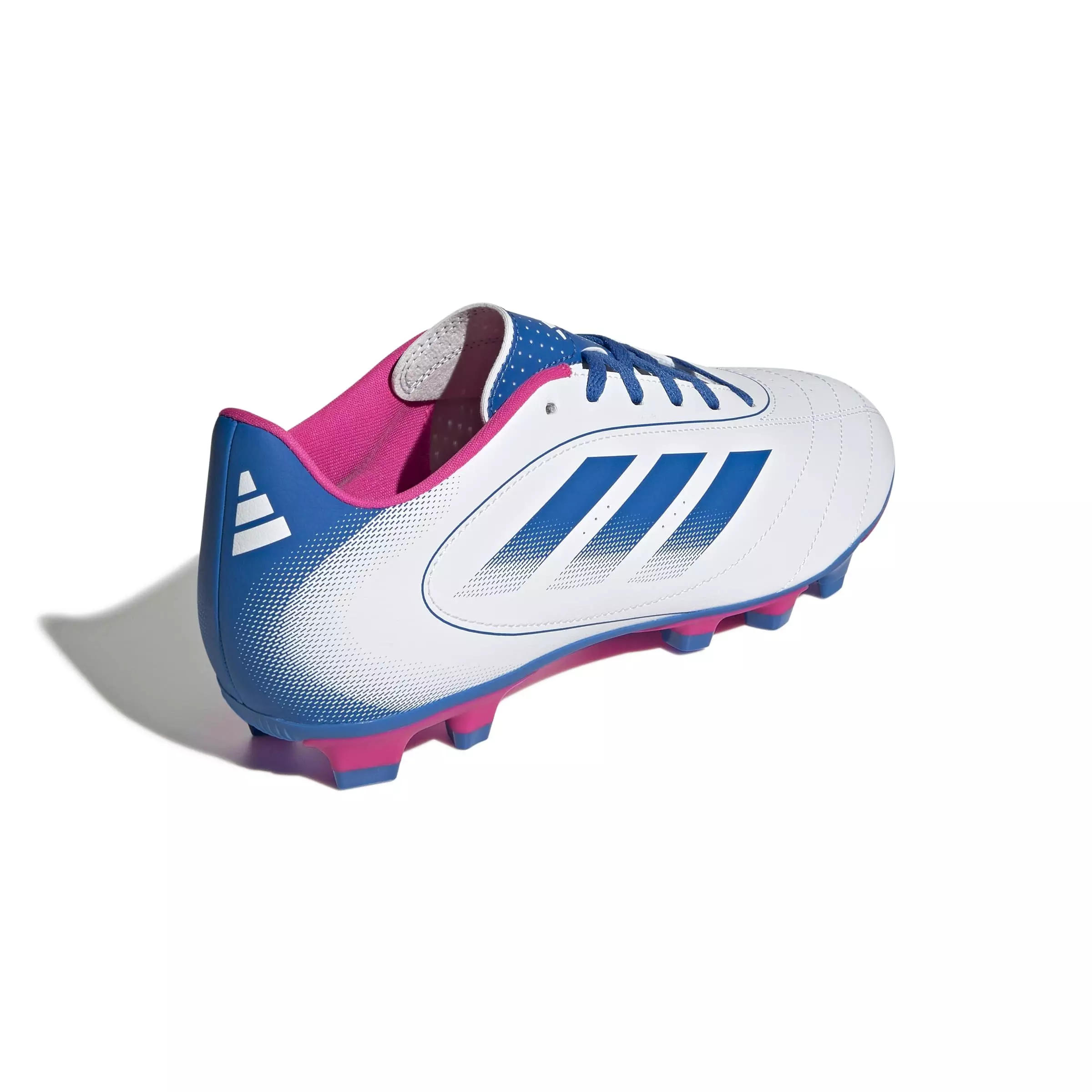 adidas Goletto IX FG "Ftwr White/Bright Royal/Team Shock Pink 2" Men's Soccer Cleat - WHITE/ROYAL/PINK
