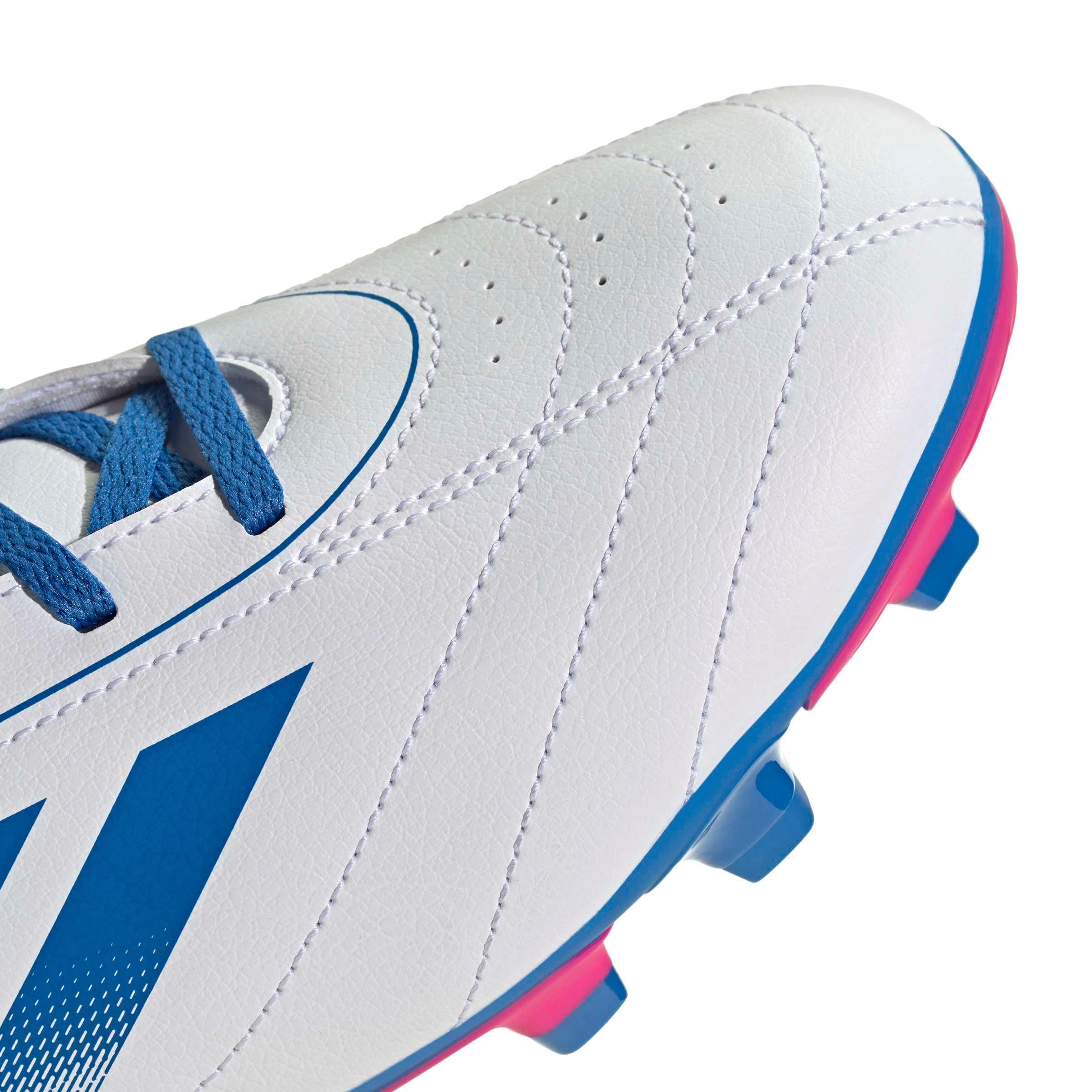 adidas Goletto IX FG "Ftwr White/Bright Royal/Team Shock Pink 2" Men's Soccer Cleat - WHITE/ROYAL/PINK Thumbnail View 7