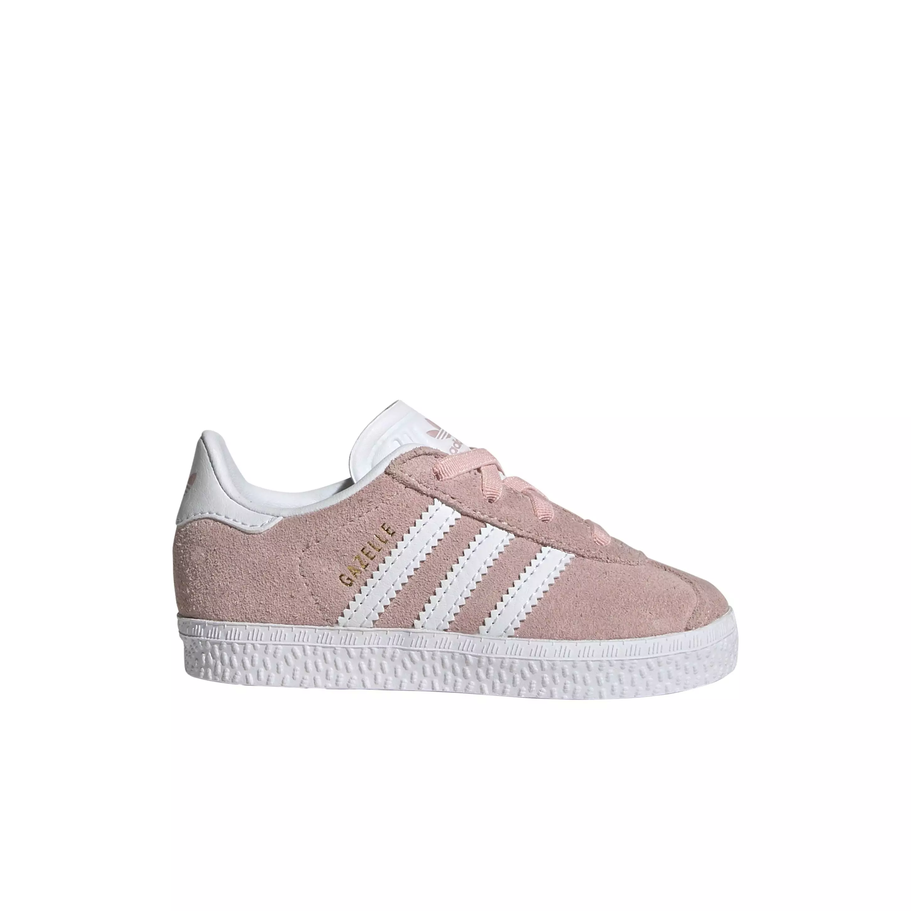 adidas Originals Gazelle Comfort Closure Elastic Laces "Icey Pink/Ftwr White/Ftwr White" Infant Girls' Shoe - PINK/WHITE/WHITE