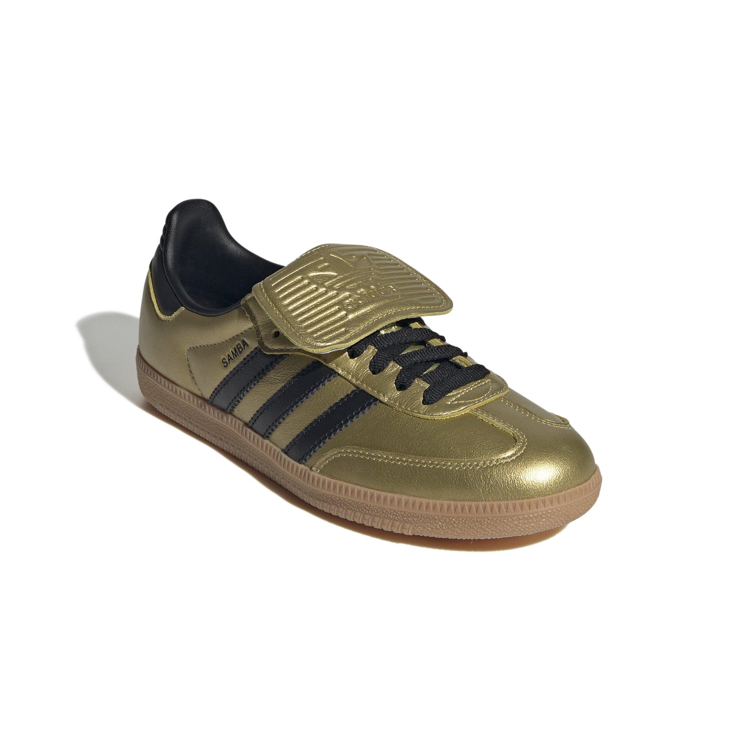 adidas gazelle silver green womens adidas Originals Samba x Messi - Core Black/Metallic Gold/Gum 4 - Trainers main image 0