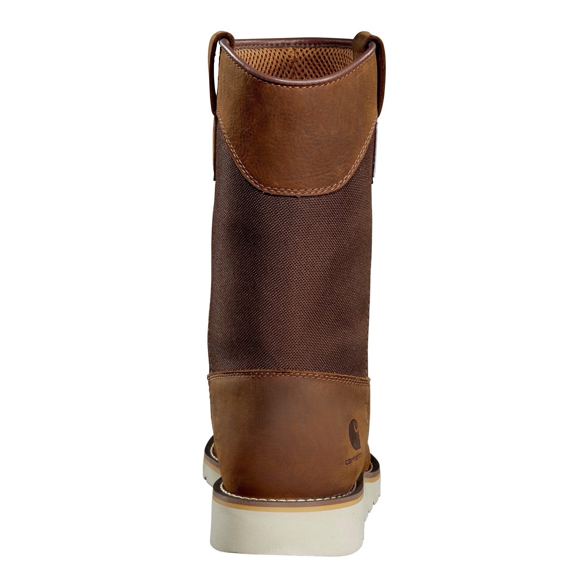 Carhartt Waterproof 10" Soft Toe Wellington "Dark Brown" Men's Wide Wedge Boot - DK BROWN Thumbnail View 8