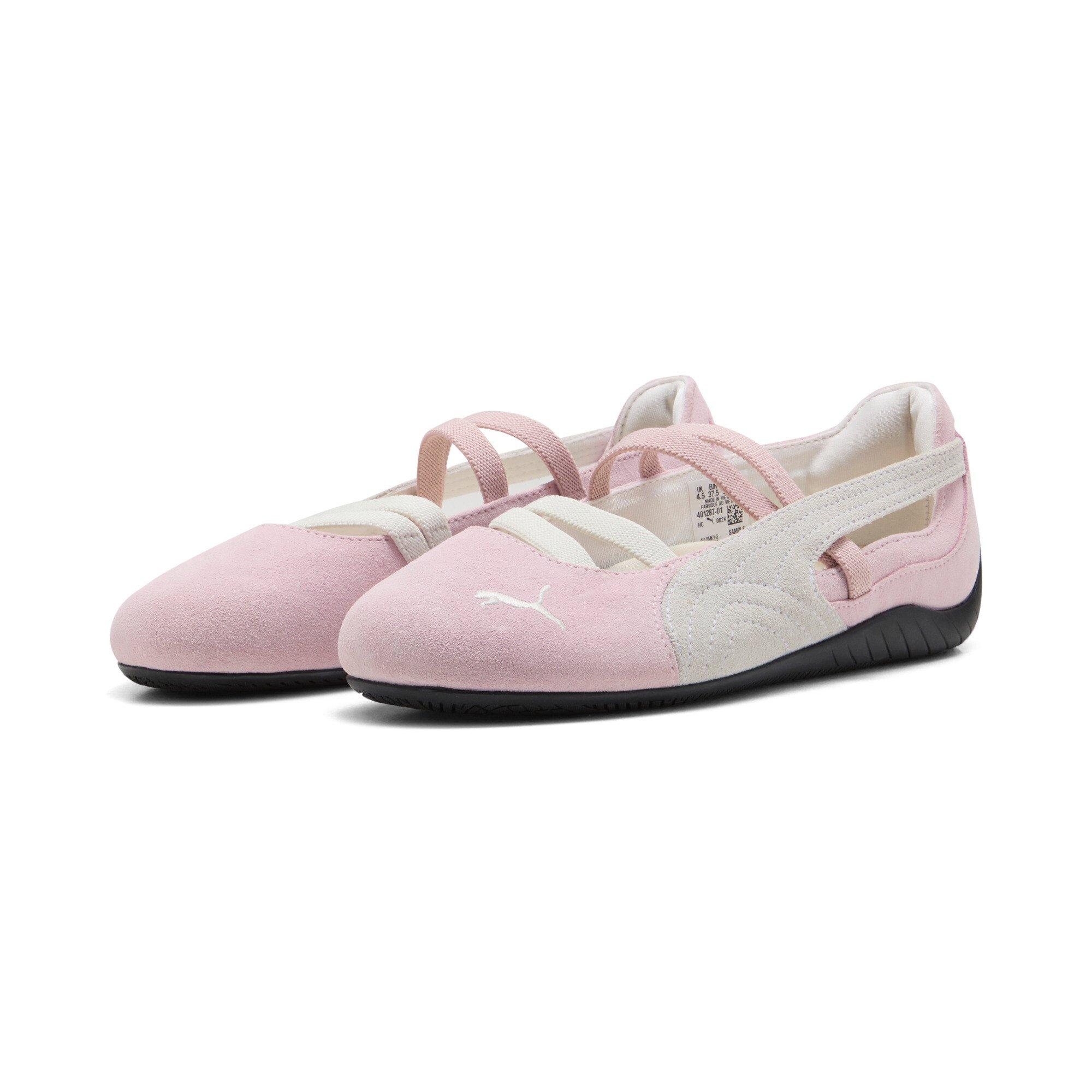 PUMA Speedcat Ballet Suede "Whisp Of Pink/PUMA White/Warm White" Women's Shoe - PINK/WHITE/WHITE Thumbnail View 3