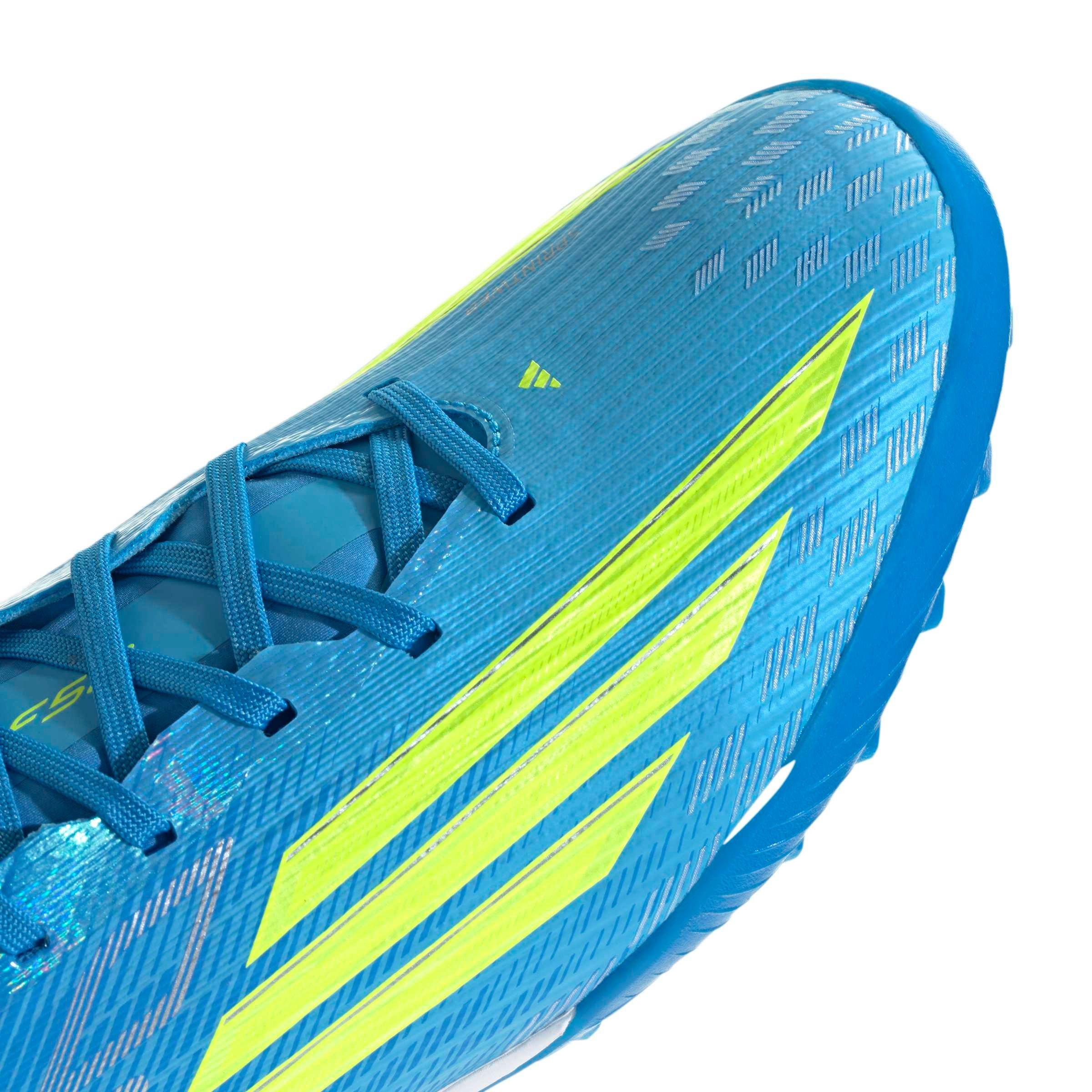 adidas F50 Pro Turf "Lucid Ray Blue/Team Solar Yellow 2/Lucid Aquamarine" Men's Soccer Shoe - BLUE/YELLOW/AQUAMARINE Thumbnail View 8