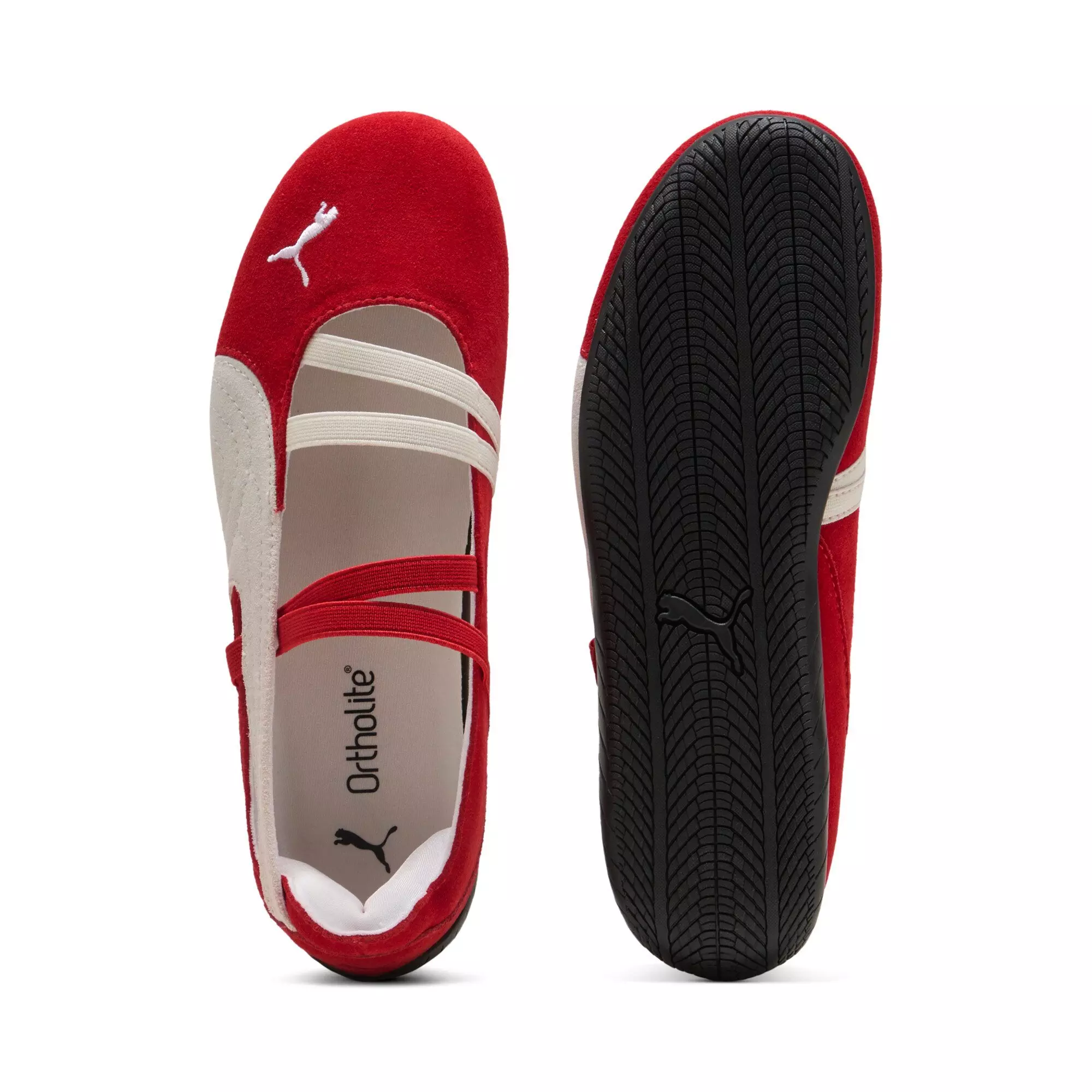 PUMA Speedcat Ballet Suede "For All Time Red/PUMA White/PUMA Black" Women's Shoe - RED/WHITE/BLACK