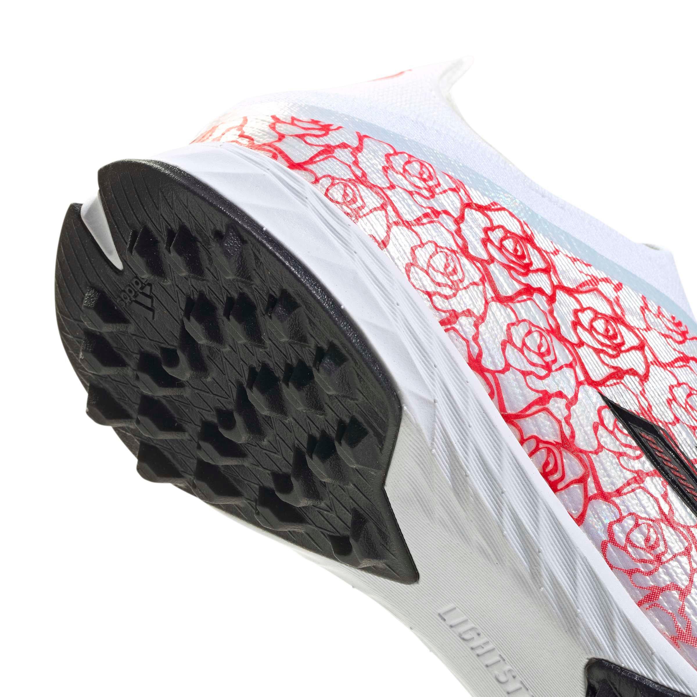 adidas F50 Pro Laceless Turf "Ftwr White/Core Black/Lucid Red" Men's Soccer Shoe - WHITE/BLACK/RED Thumbnail View 7