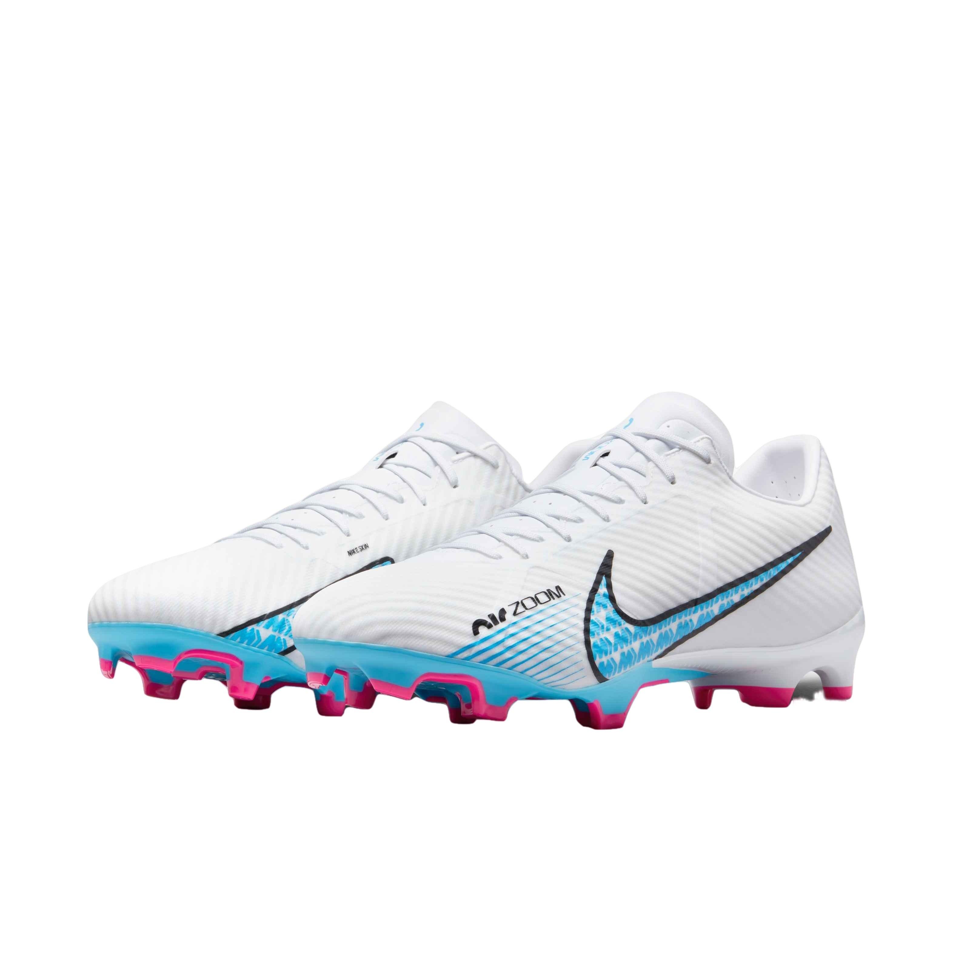 Nike Zoom Mercurial Vapor 15 Academy MG "White/Baltic Blue/Hot Punch/Coconut Milk" Men's Soccer Cleat - WHITE/BLUE/PUNCH/MILK Thumbnail View 3