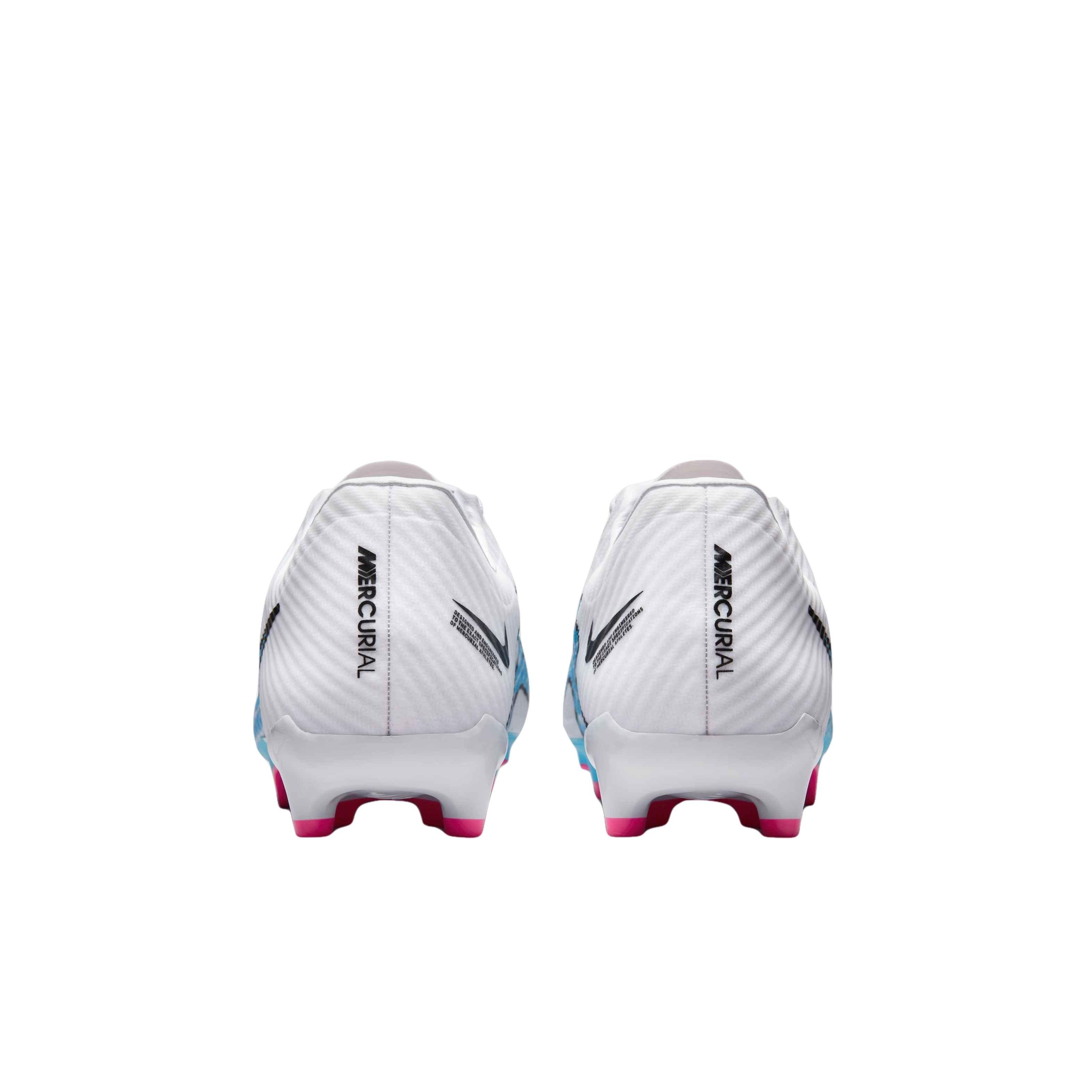 Nike Zoom Mercurial Vapor 15 Academy MG "White/Baltic Blue/Hot Punch/Coconut Milk" Men's Soccer Cleat - WHITE/BLUE/PUNCH/MILK Thumbnail View 5