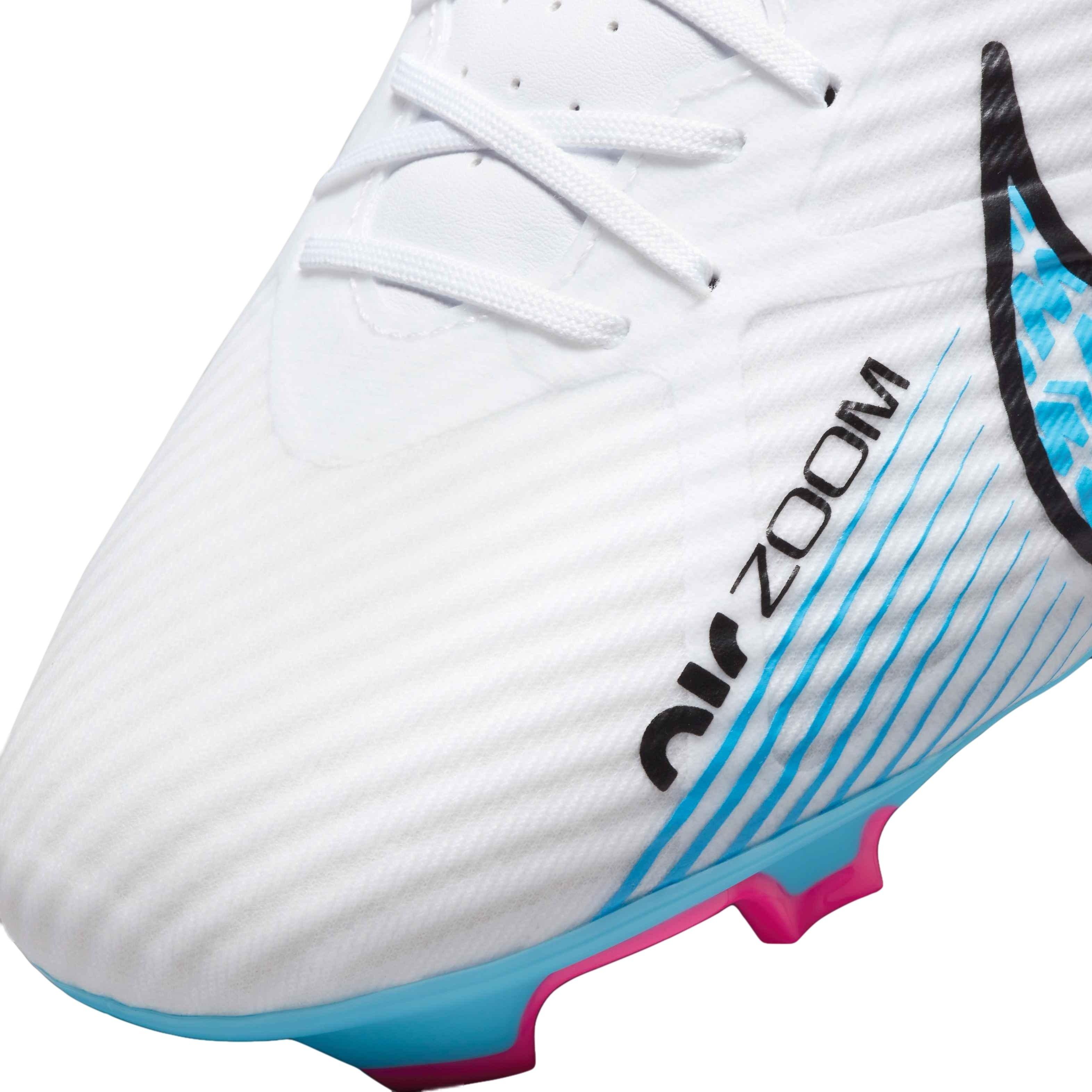 Nike Zoom Mercurial Vapor 15 Academy MG "White/Baltic Blue/Hot Punch/Coconut Milk" Men's Soccer Cleat - WHITE/BLUE/PUNCH/MILK Thumbnail View 7