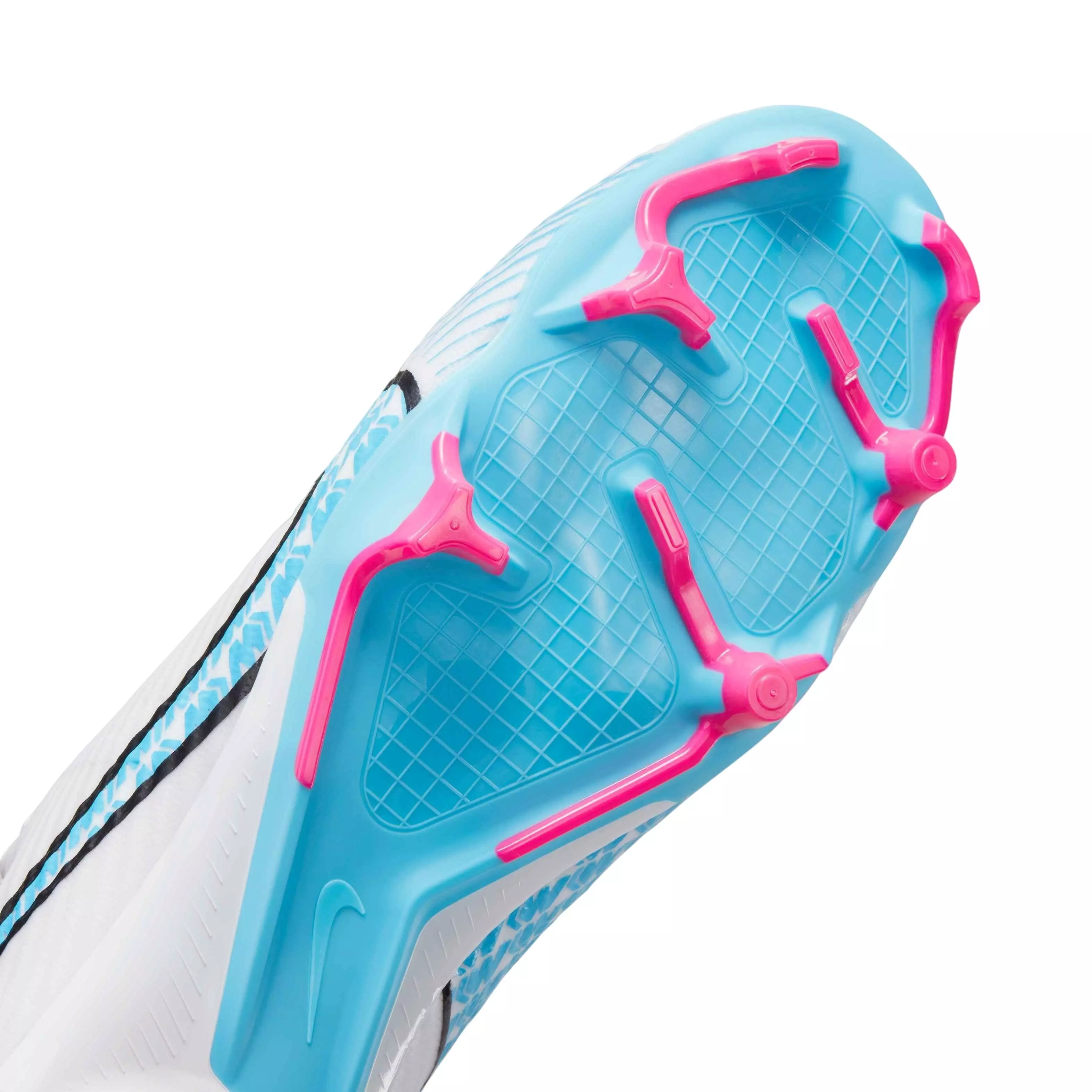 Nike Zoom Mercurial Vapor 15 Academy MG "White/Baltic Blue/Hot Punch/Coconut Milk" Men's Soccer Cleat - WHITE/BLUE/PUNCH/MILK