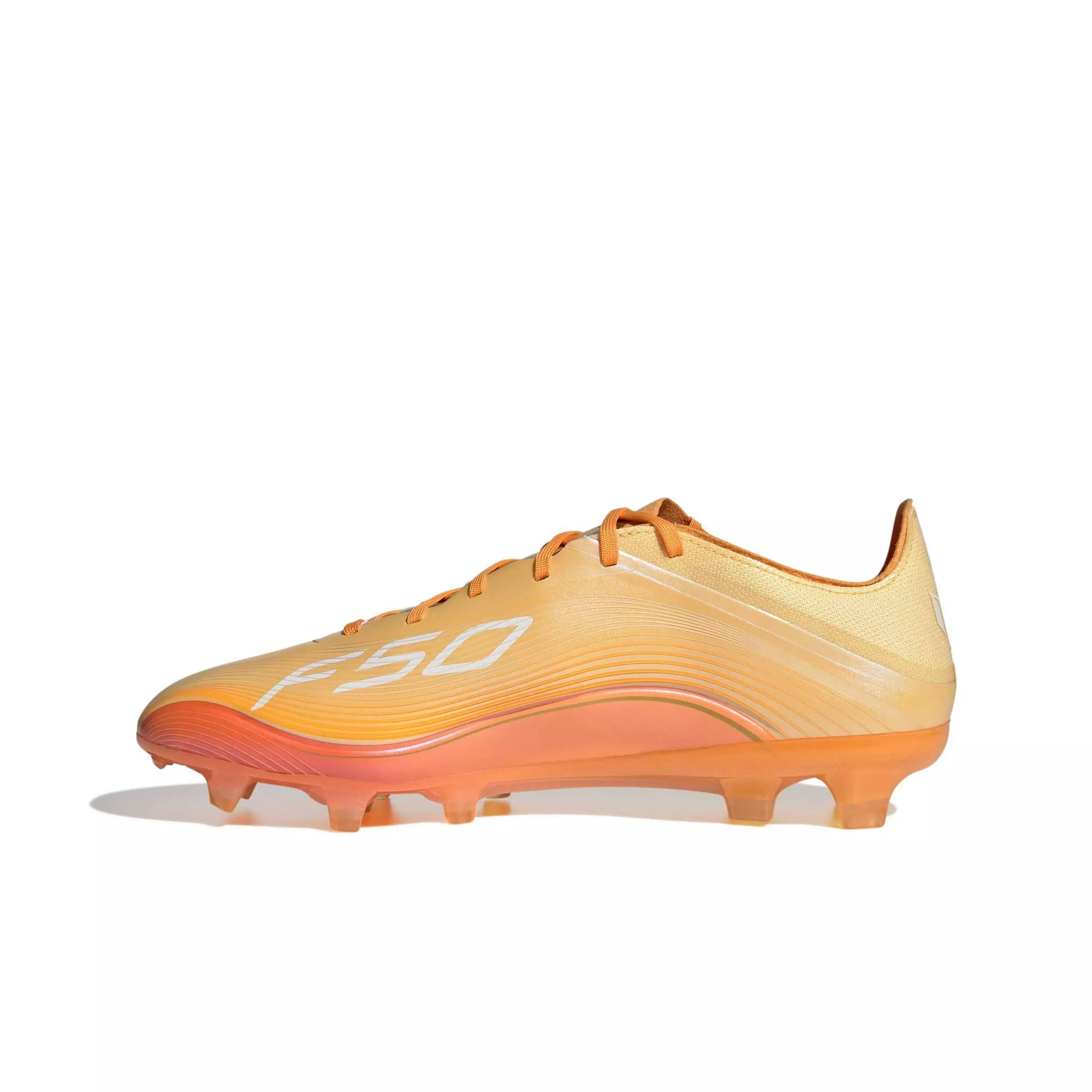 adidas F50 Messi Pro FG "Ice Tangerine/Gold Metallic/Pure Tangerine" Men's Soccer Cleat - TANGERINE/GOLD/TANGERINE