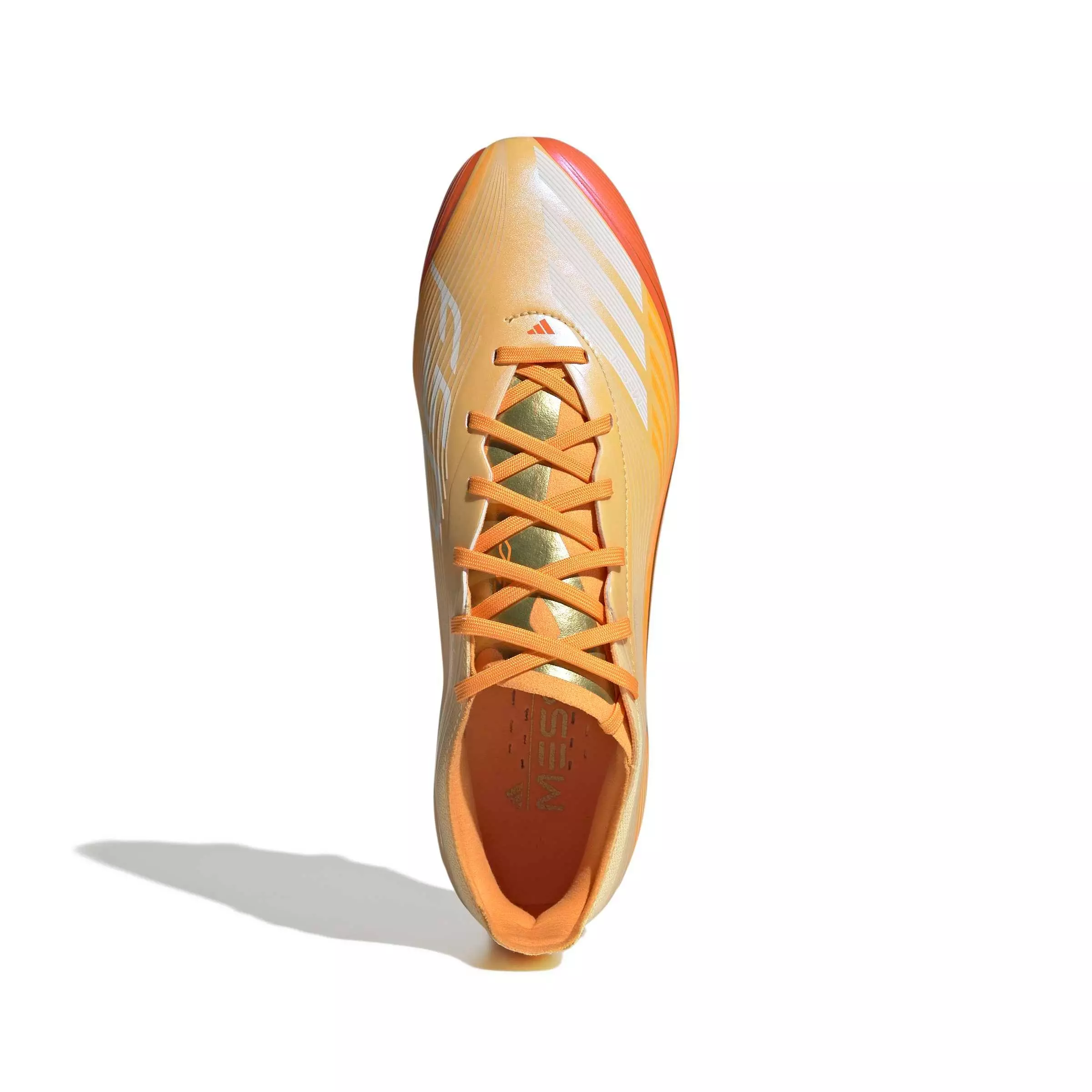 adidas F50 Messi Pro FG "Ice Tangerine/Gold Metallic/Pure Tangerine" Men's Soccer Cleat - TANGERINE/GOLD/TANGERINE