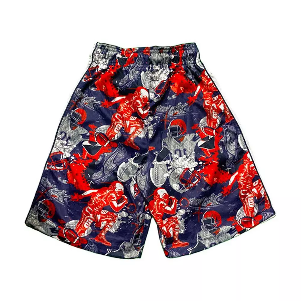Flow Society Big Boys'​ Flow Game Day Football Attack Shorts - Red/Blue - RED/BLUE