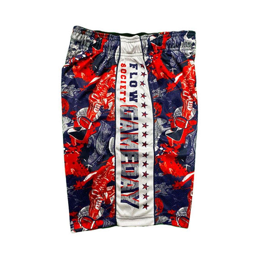 Flow Society Big Boys'​ Flow Game Day Football Attack Shorts - Red/Blue - RED/BLUE Thumbnail View 3