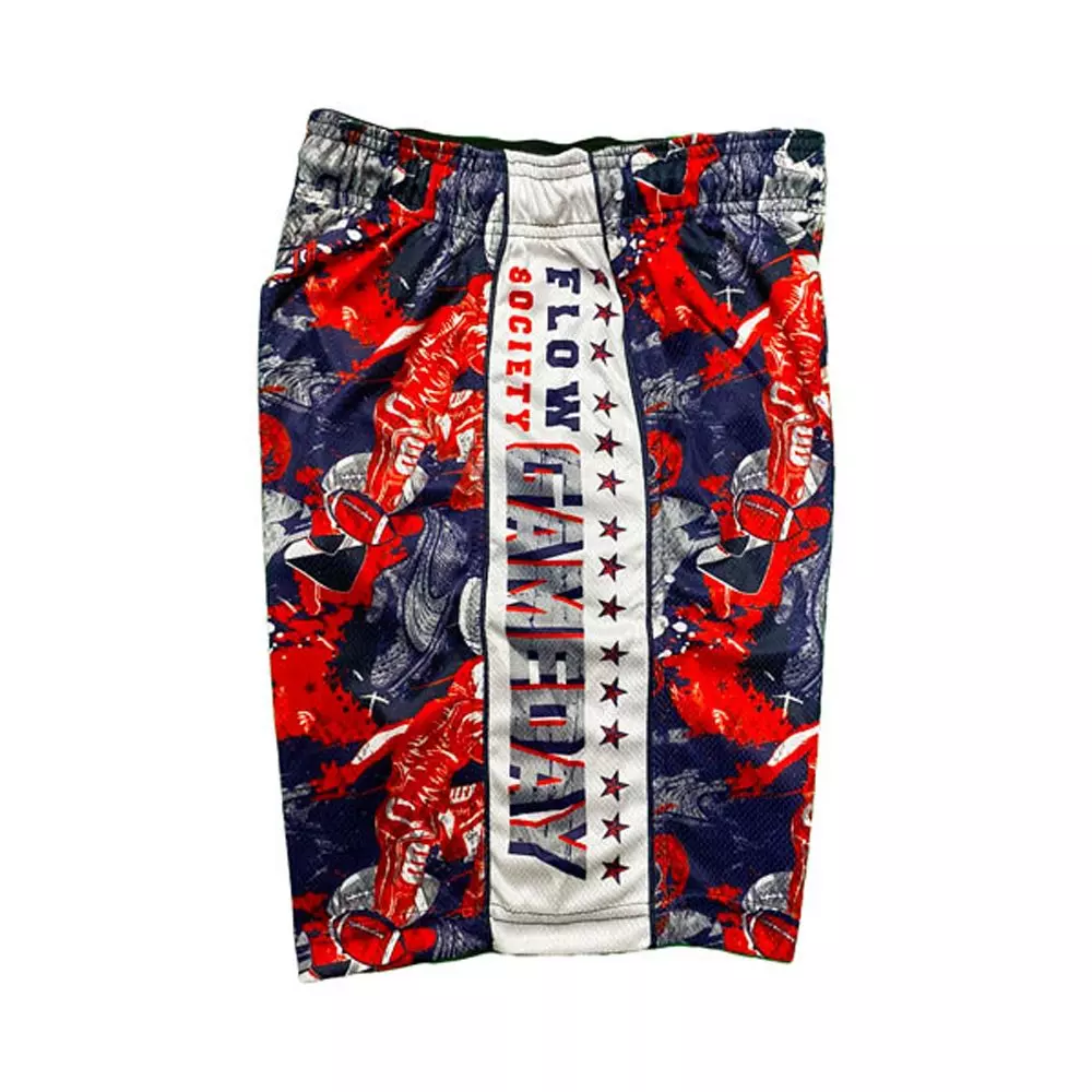 Flow Society Big Boys'​ Flow Game Day Football Attack Shorts -Red/Blue - RED/BLUE