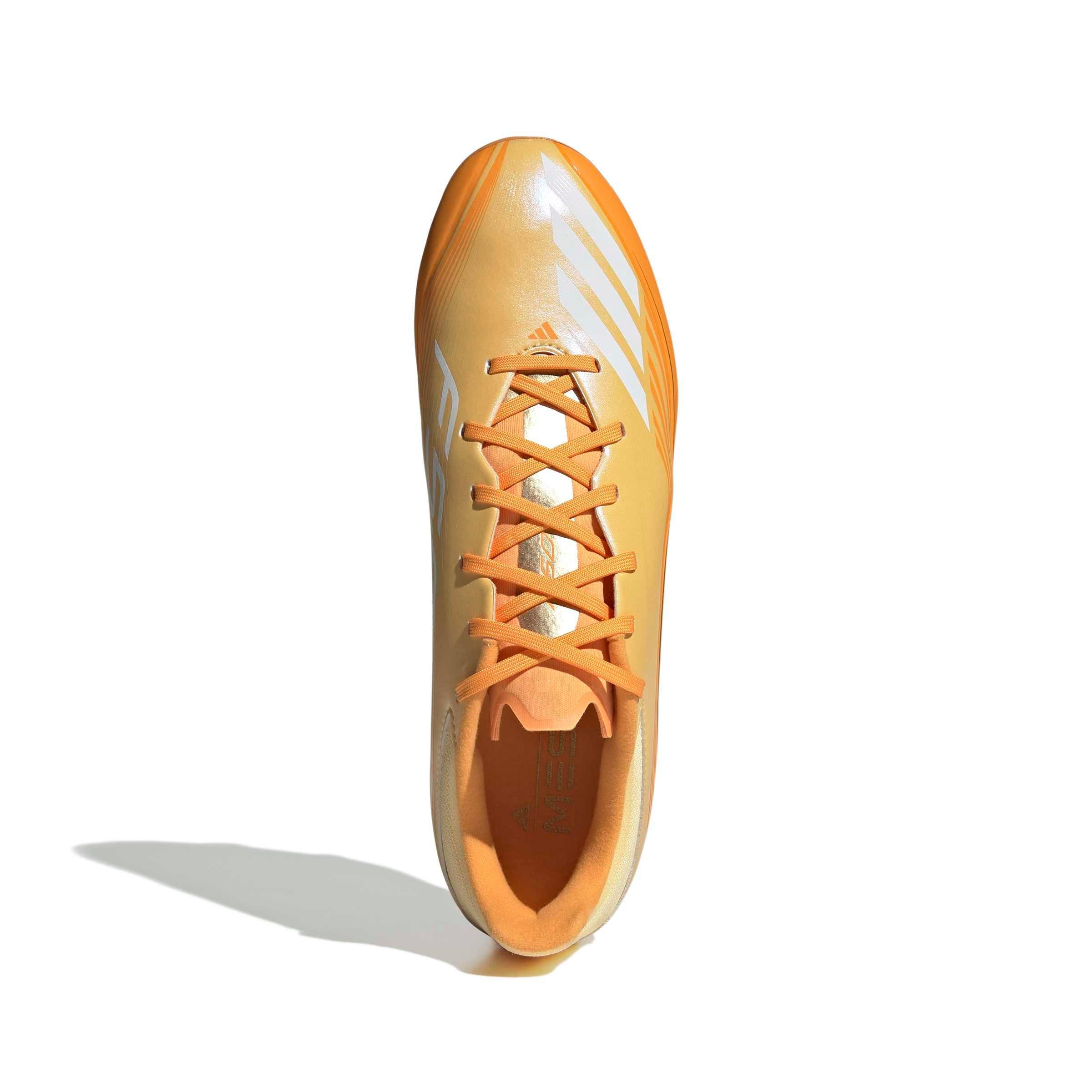 adidas F50 Messi League FG "Ice Tangerine/Gold Metallic/Pure Tangerine" Men's Soccer Cleat - TANGERINE/GOLD/TANGERINE Thumbnail View 5