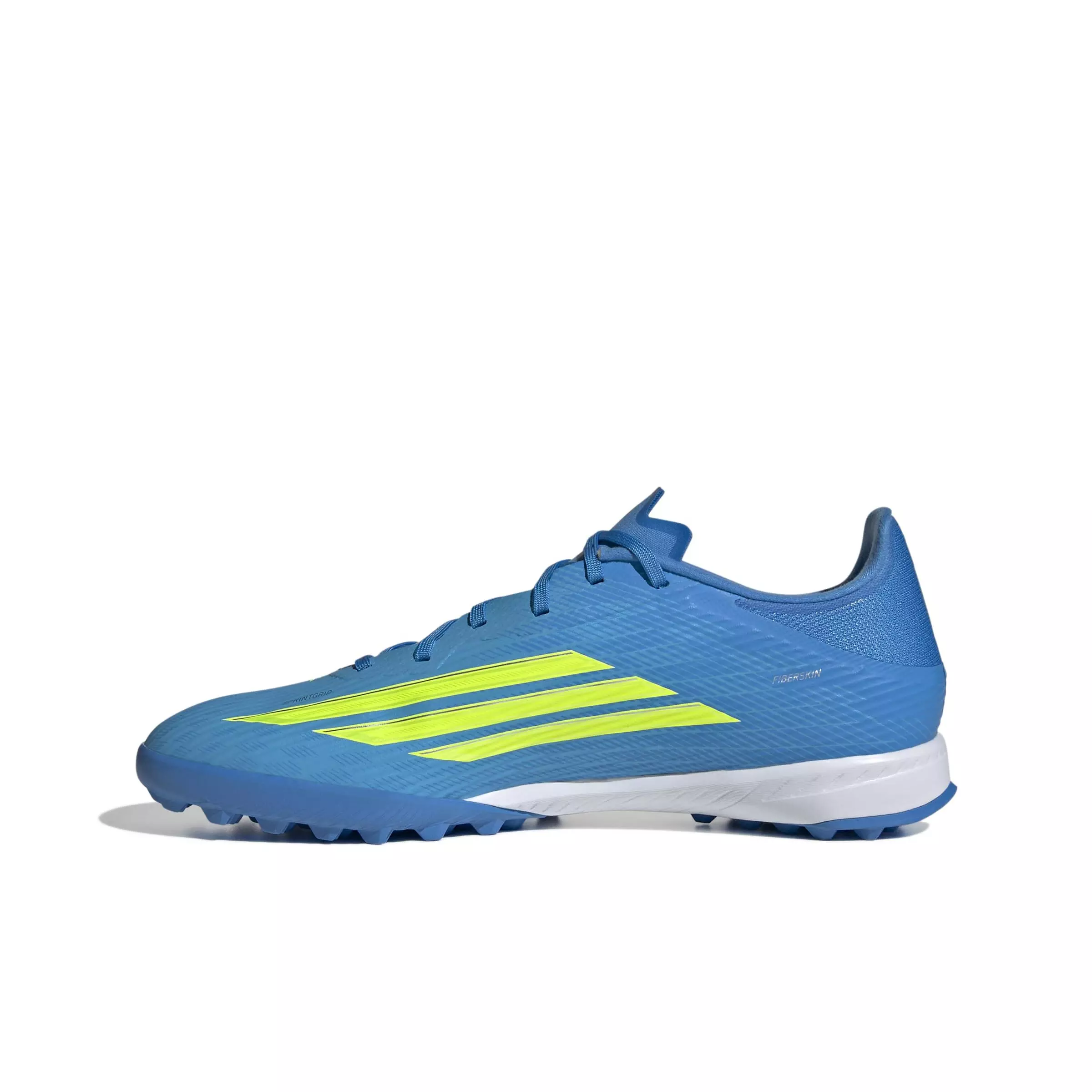 adidas F50 League Turf "Lucid Ray Blue/Team Solar Yellow 2/Lucid Aquamarine" Men's Soccer Shoe - BLUE/YELLOW/AQUAMARINE