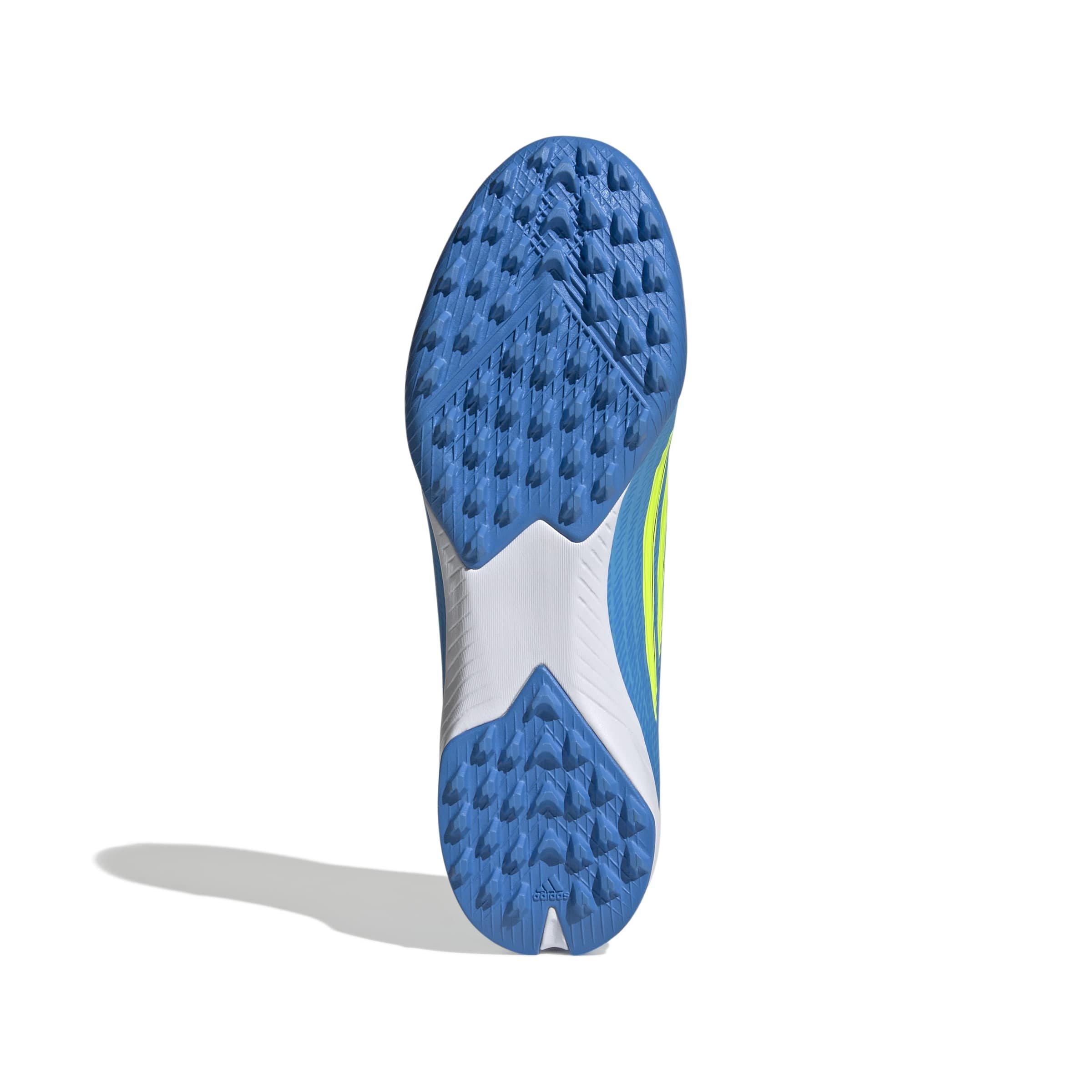 adidas F50 League Turf "Lucid Ray Blue/Team Solar Yellow 2/Lucid Aquamarine" Men's Soccer Shoe - BLUE/YELLOW/AQUAMARINE Thumbnail View 6