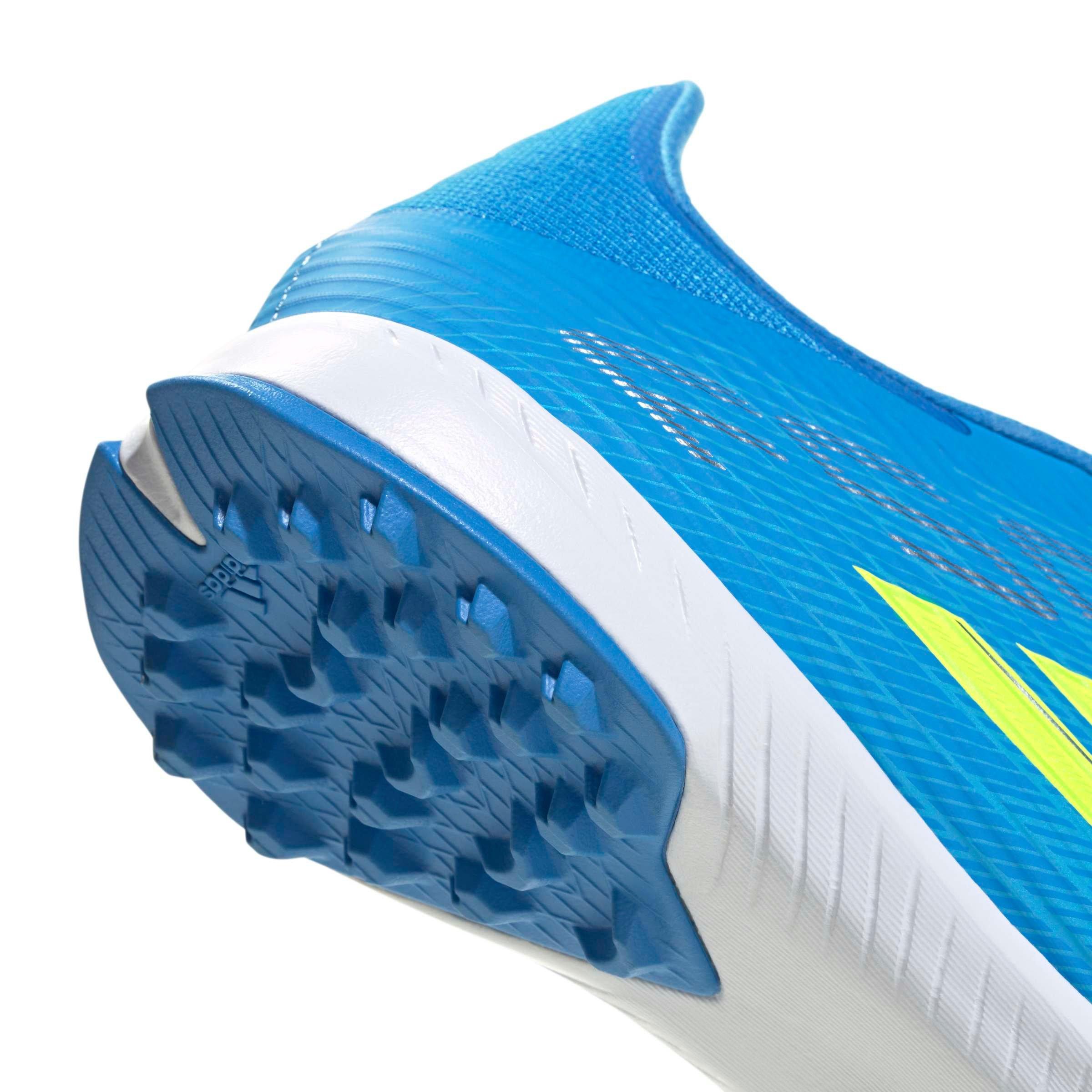 adidas F50 League Turf "Lucid Ray Blue/Team Solar Yellow 2/Lucid Aquamarine" Men's Soccer Shoe - BLUE/YELLOW/AQUAMARINE Thumbnail View 7