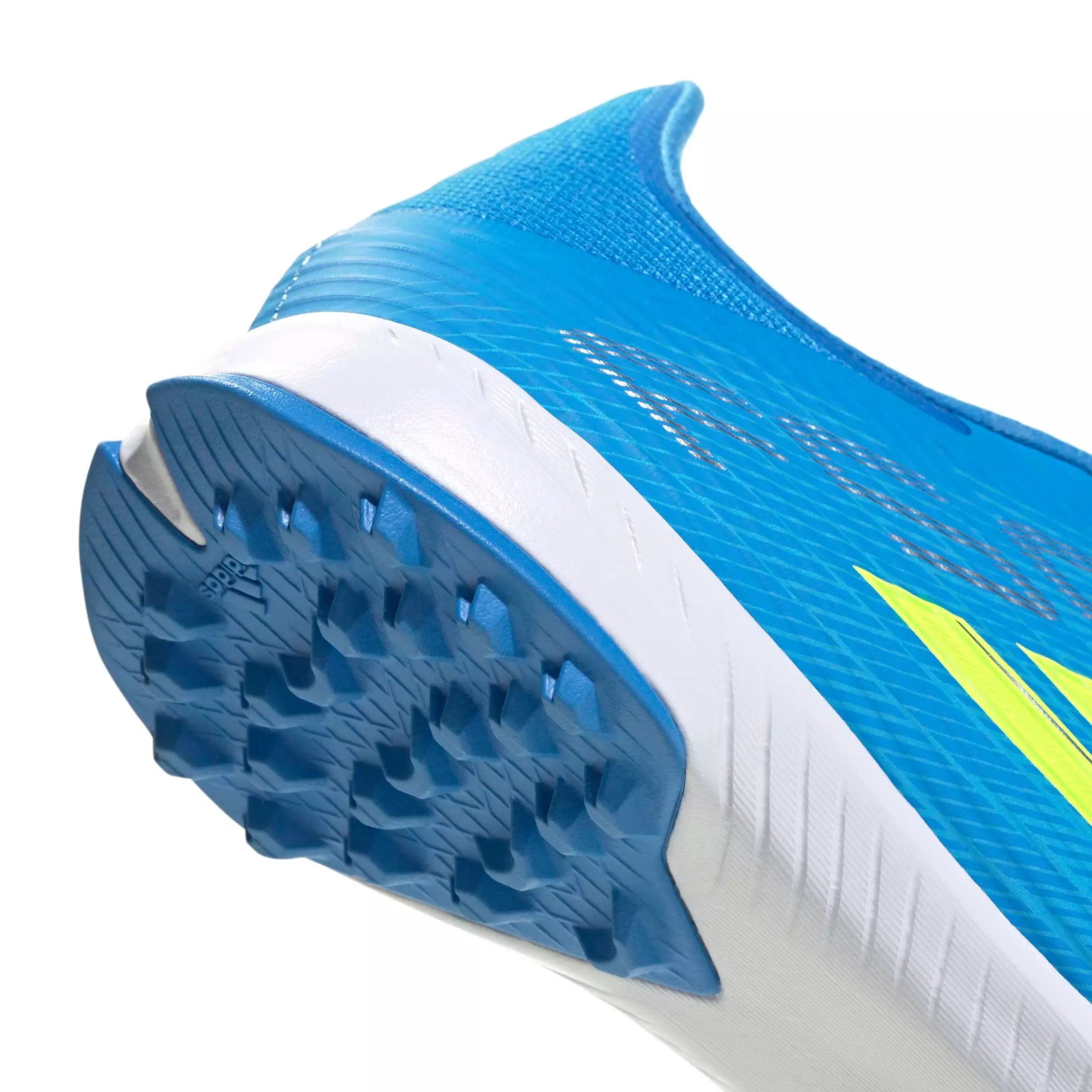 adidas F50 League Turf "Lucid Ray Blue/Team Solar Yellow 2/Lucid Aquamarine" Men's Soccer Shoe - BLUE/YELLOW/AQUAMARINE