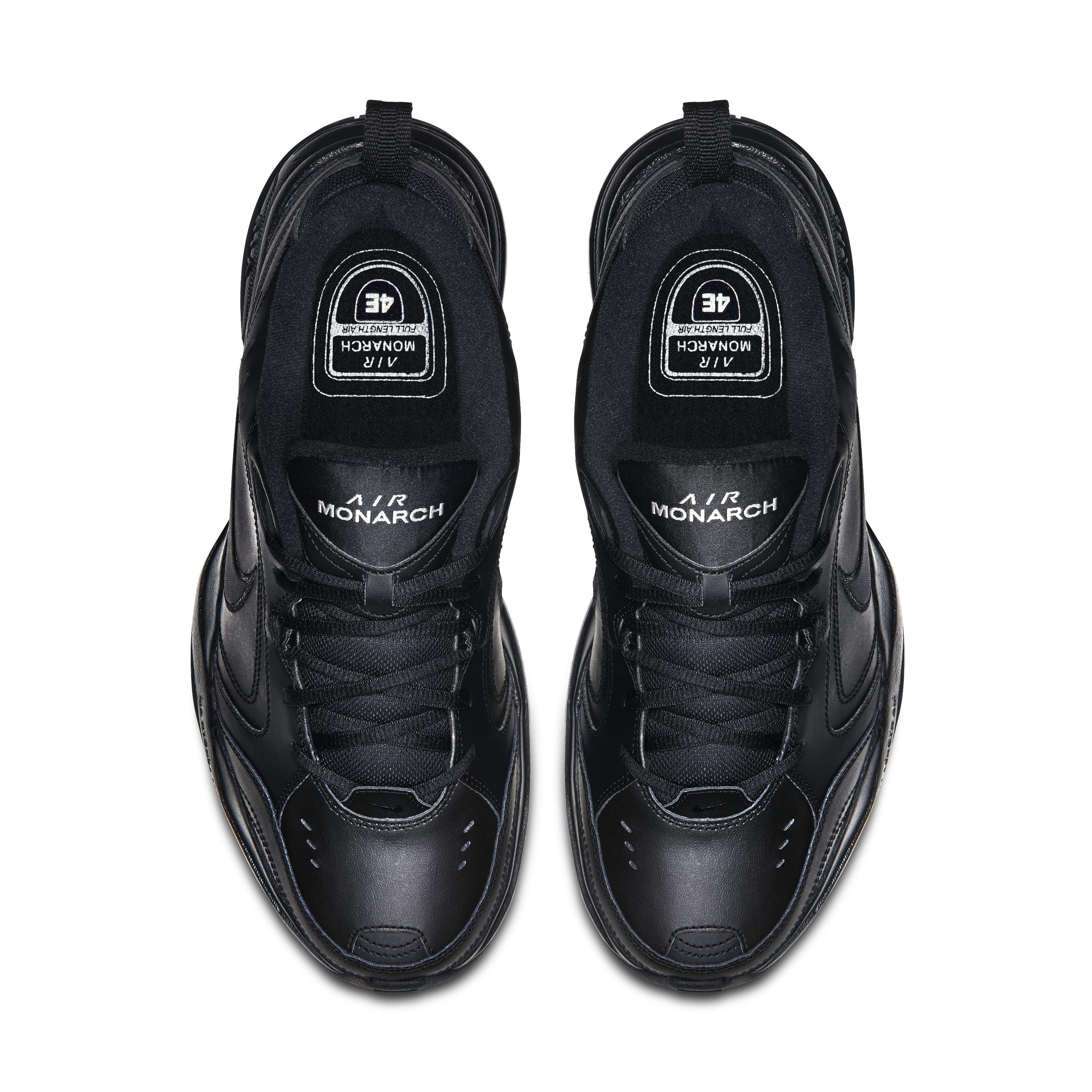 Nike Air Monarch IV (4E)  "Black" Grade School Boys' Training Shoe - BLACK Thumbnail View 4