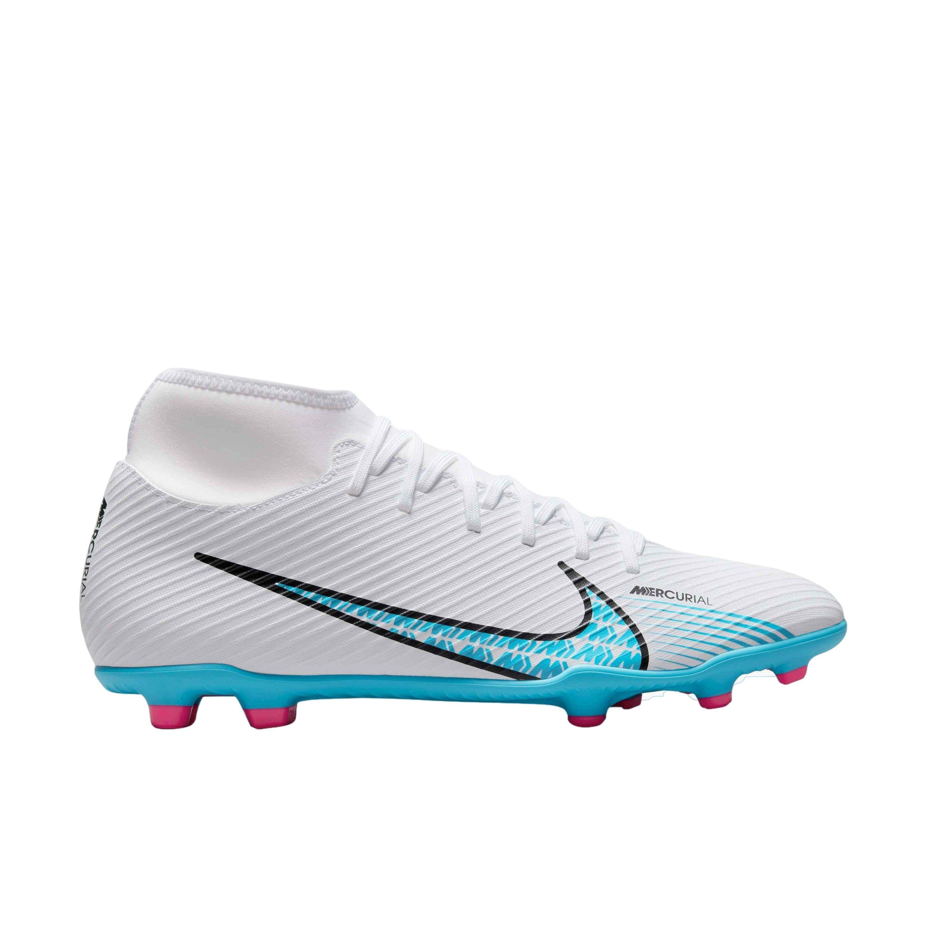 Pink and clearance white soccer cleats