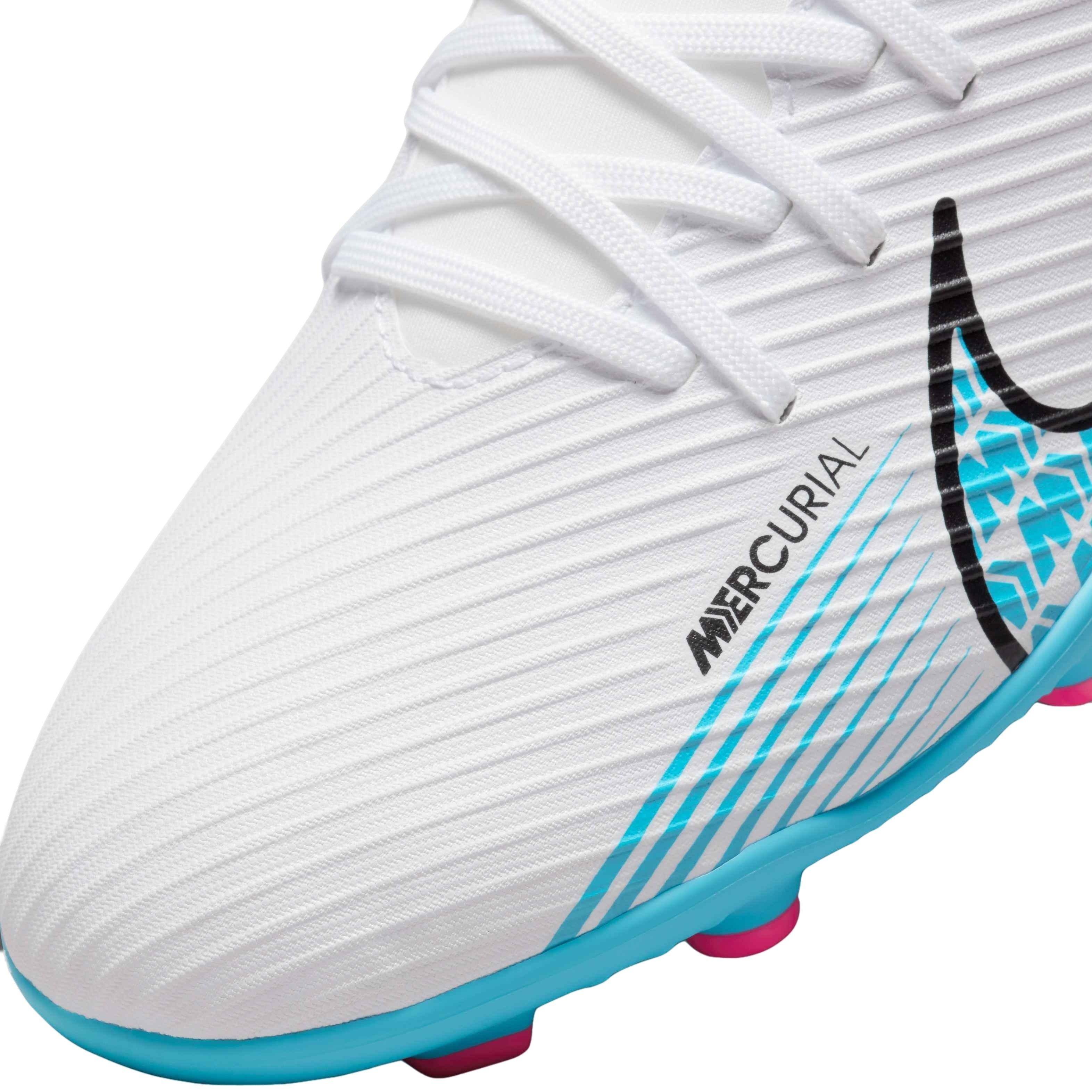 Mercurial superfly v fg soccer cleats pink white blue sale