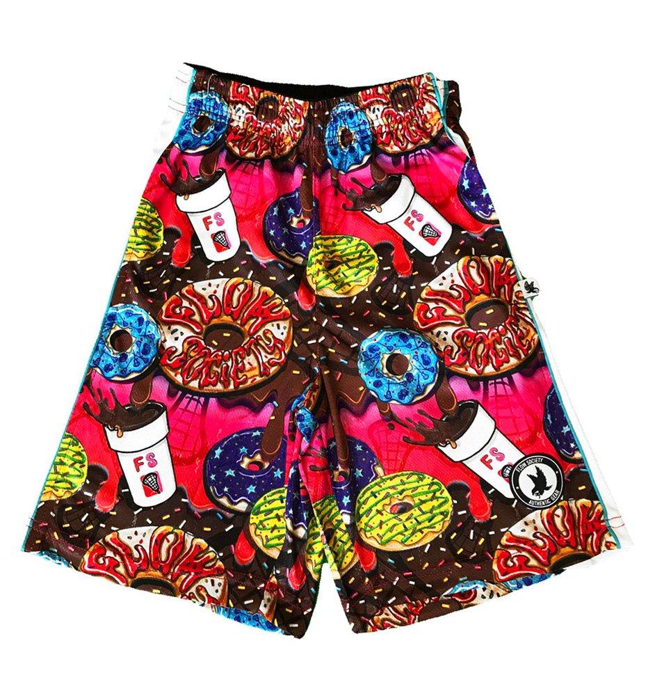 Flow Society Big Boys' Donut Flow Attack Shorts - Pink - PINK Thumbnail View 1