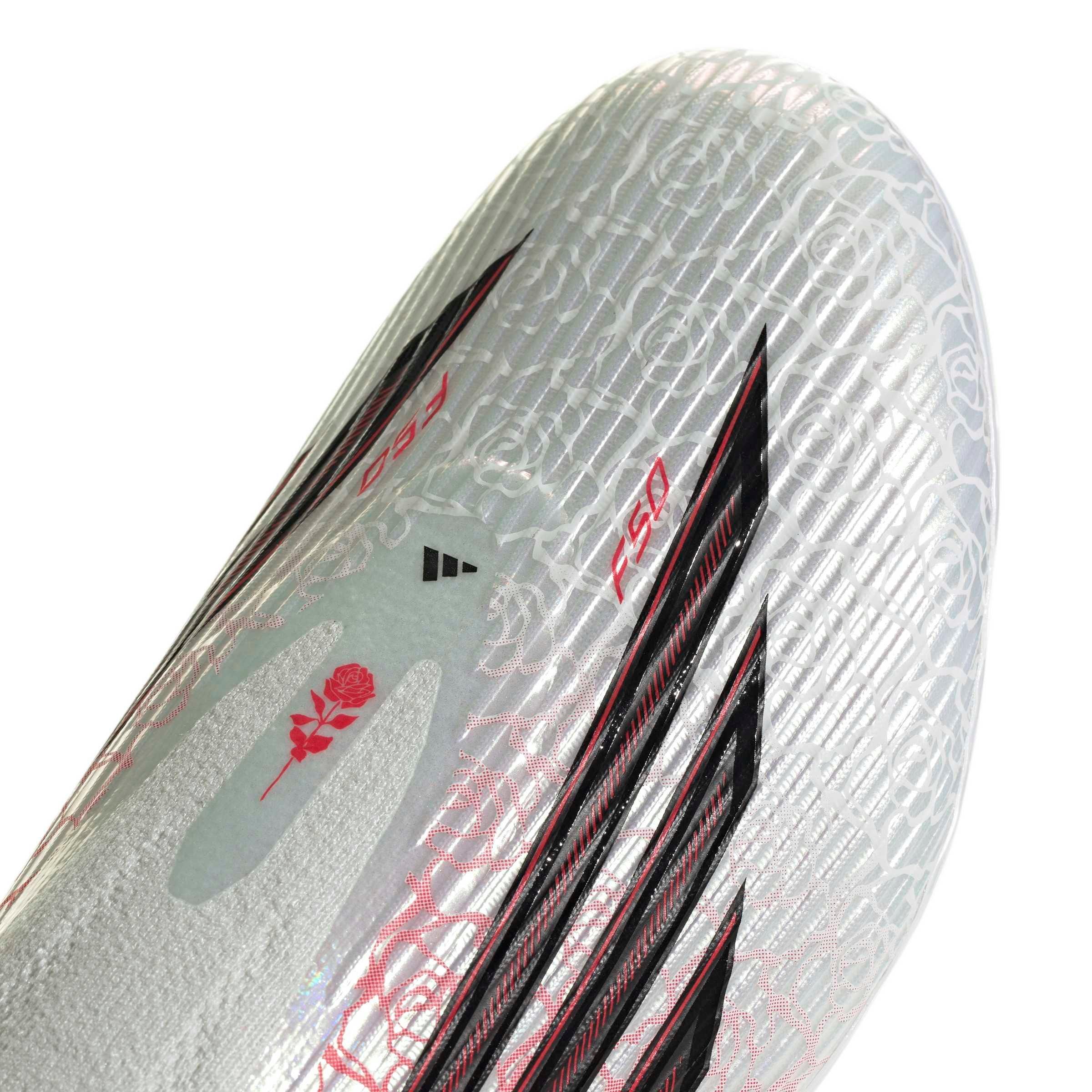 adidas F50 League Laceless FG "Ftwr White/Core Black/Lucid Red" Men's Soccer Cleat - WHITE/BLACK/RED Thumbnail View 7