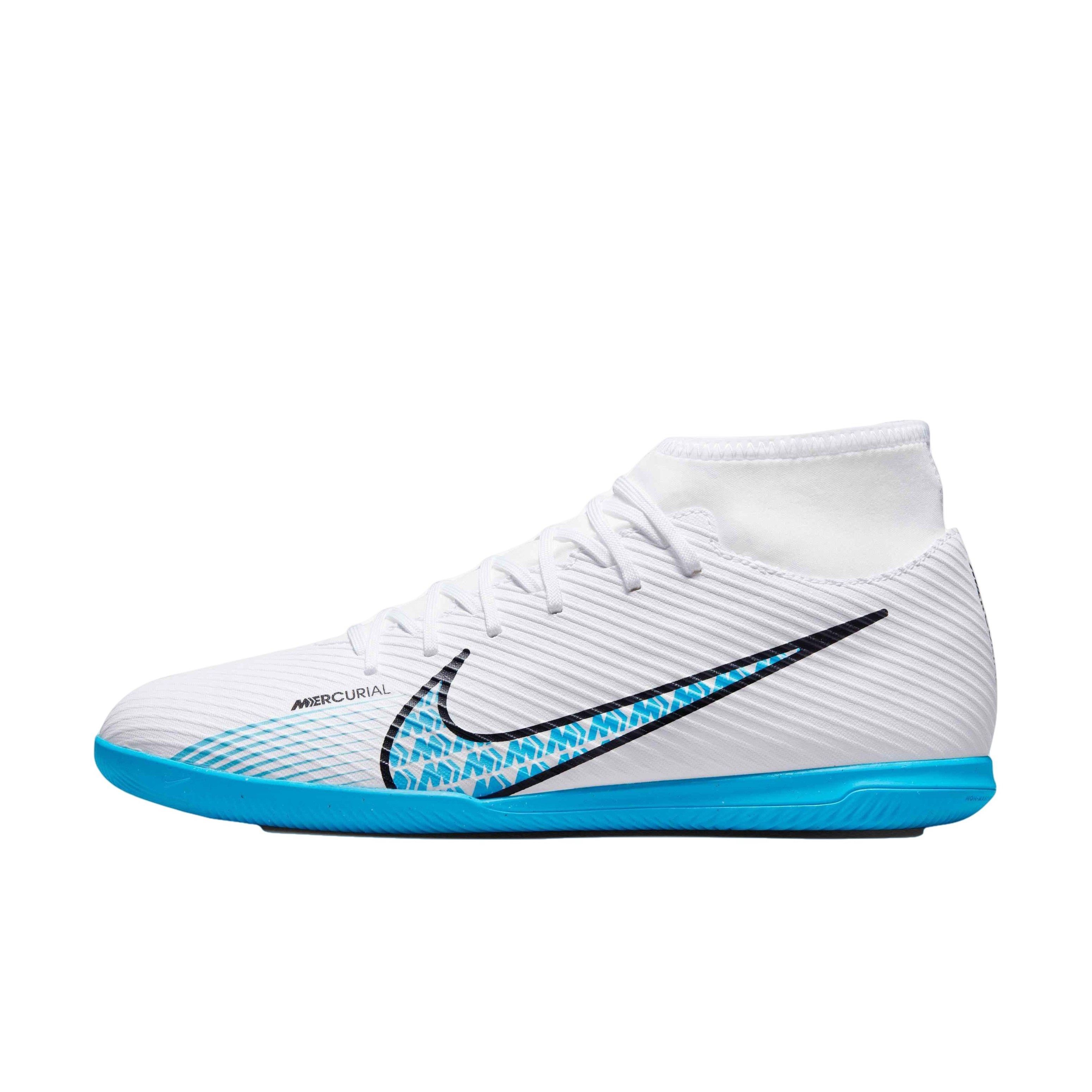 Nike Jr. Mercurial Superfly 9 Club FG/MG Soccer Cleats - White/Baltic  Blue-Pink Blast