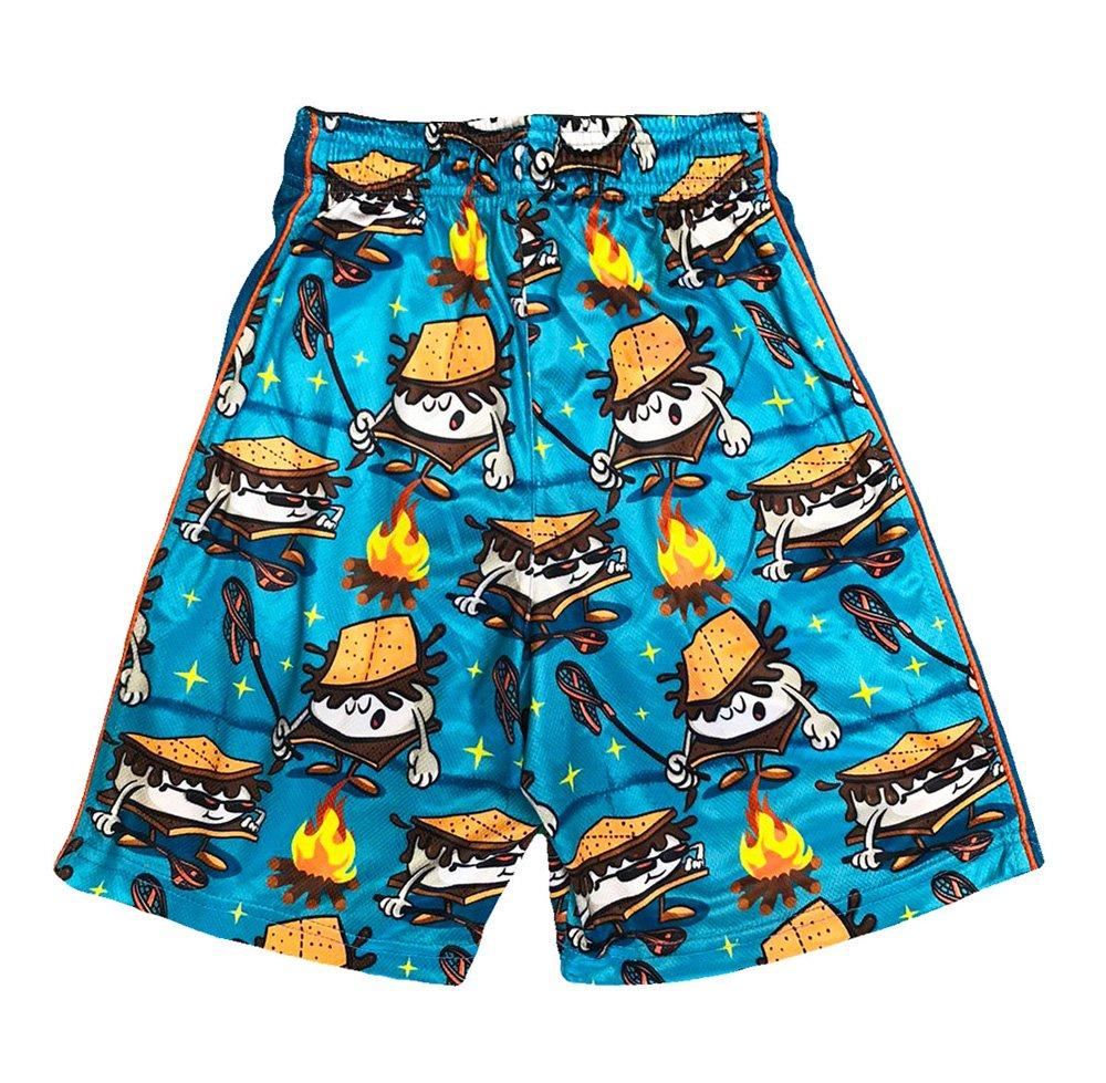 Flow Society Big Boys' S'mores Society Attack Shorts - Blue - BLUE Thumbnail View 2