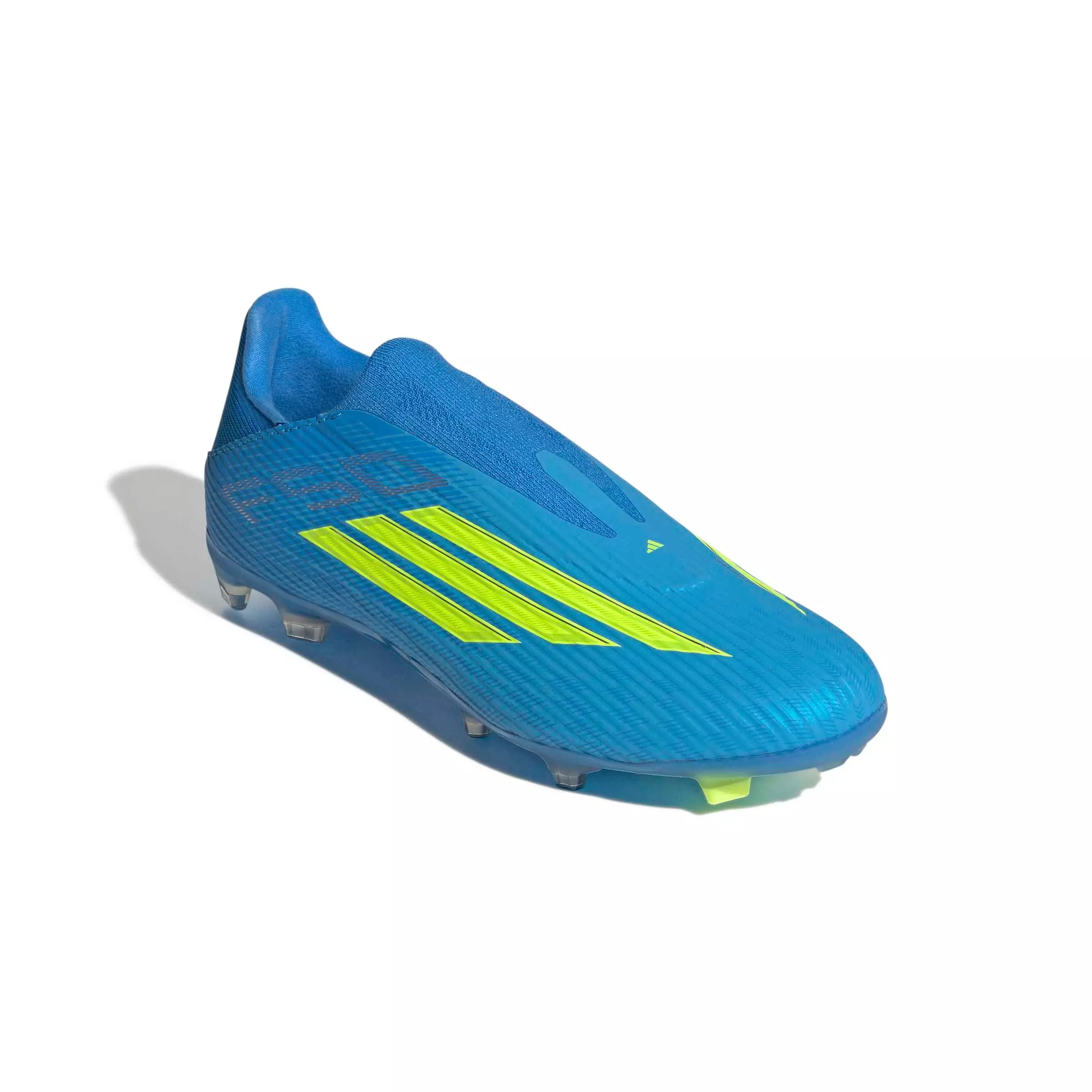 adidas F50 League LL FG "Lucid Ray Blue/Team Solar Yellow 2/Lucid Aquamarine" Men's Soccer Cleat - BLUE/YELLOW/AQUAMARINE