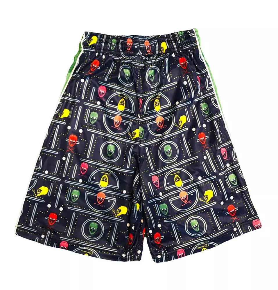 Flow Society Big Boys' Lax Man Attack Shorts - Black - BLACK
