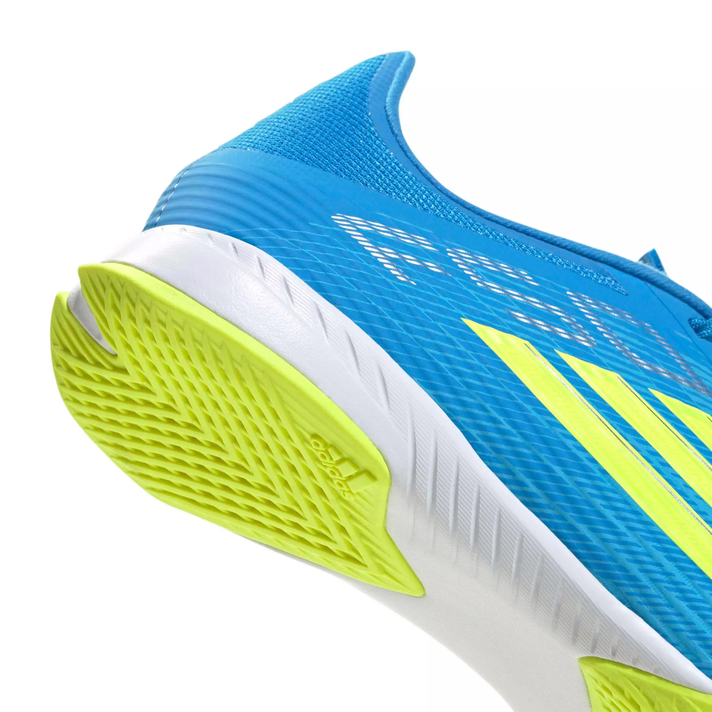 adidas F50 League Indoor "Lucid Ray Blue/Team Solar Yellow 2/Lucid Aquamarine" Men's Soccer Shoe - BLUE/YELLOW/AQUAMARINE