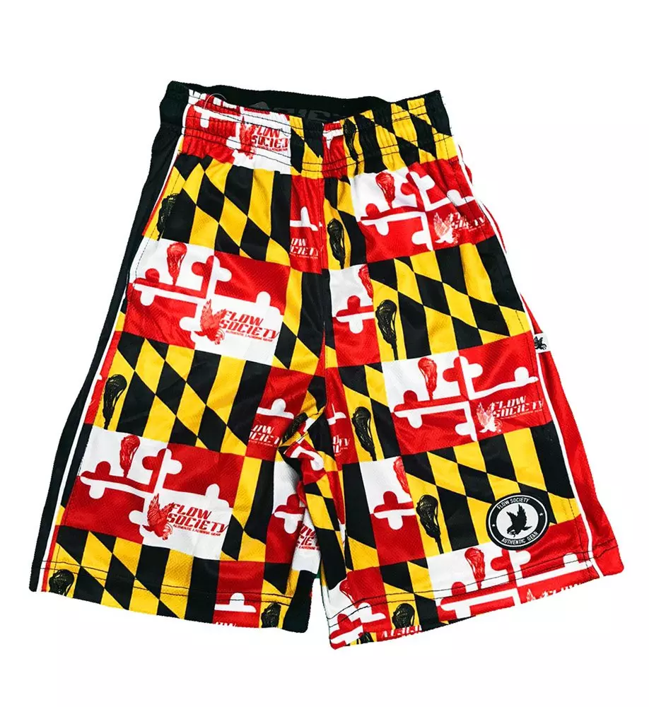 Flow Society Big Boys' Maryland Flag Attack Shorts - Multicolor - MULTI-COLOR