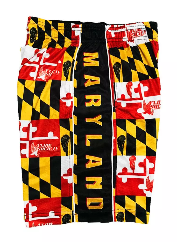 Flow Society Big Boys' Maryland Flag Attack Shorts -Multicolor - MULTI-COLOR
