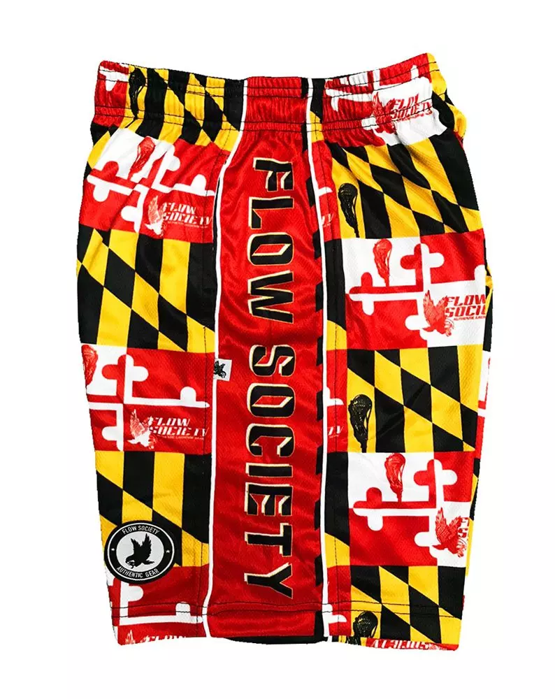 Flow Society Big Boys' Maryland Flag Attack Shorts - Multicolor - MULTI-COLOR