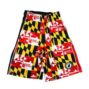 Flow Society Big Boys' Maryland Flag Attack Shorts -Multicolor