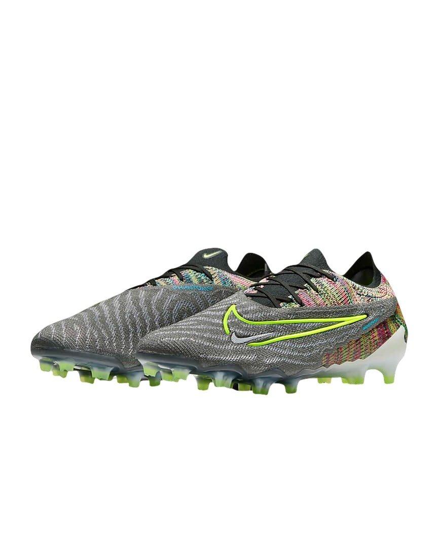 AG Soccer Cleats in White and Rainbow Colorway - Elite Nike Mercurial Vapor  14