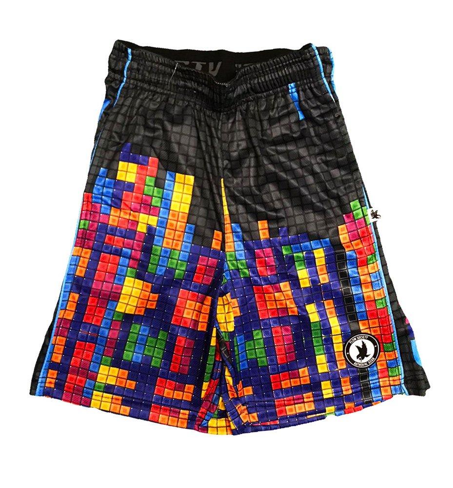 Flow Society Flowtris Big Boys' Black Attack Shorts