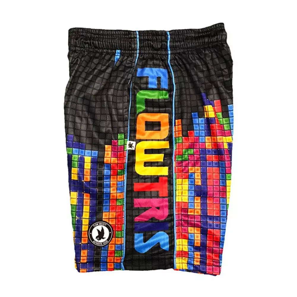 Flow Society Big Boys' Flowtris Attack Shorts - Black - BLACK