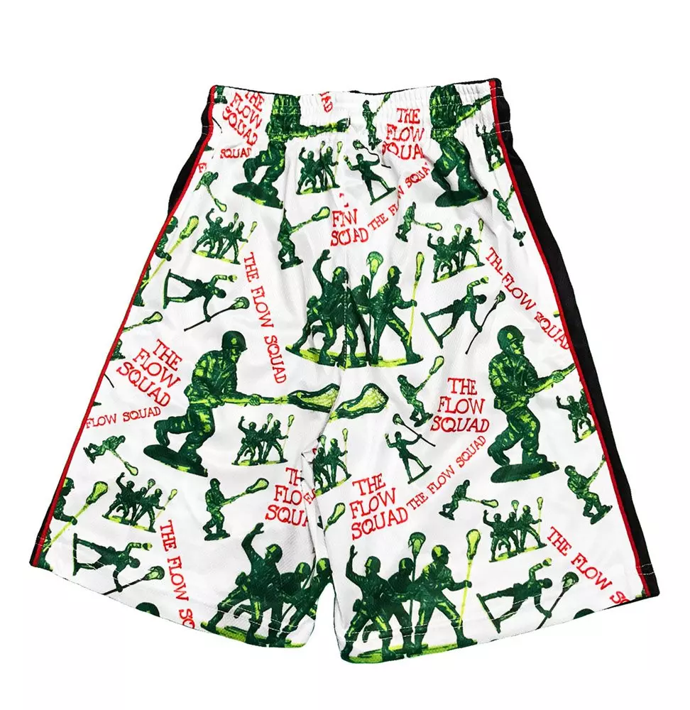 Flow Society Big Boys' Flow Squad Attack Shorts - White/Green - WHITE/GREEN