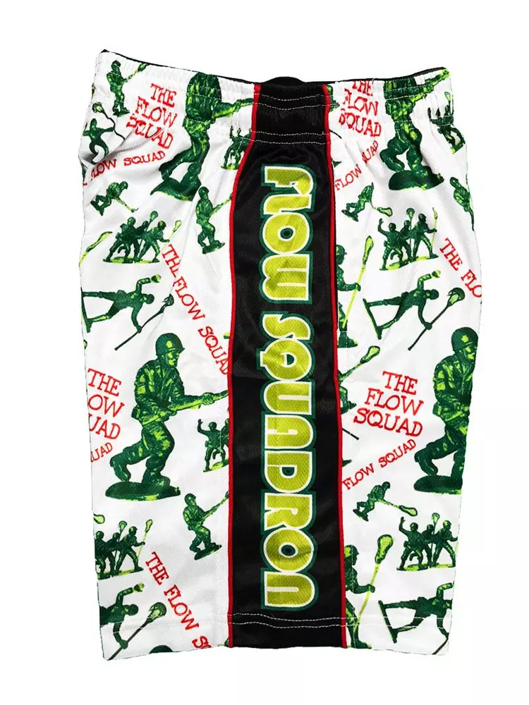 Flow Society Big Boys' Flow Squad Attack Shorts - White/Green - WHITE/GREEN