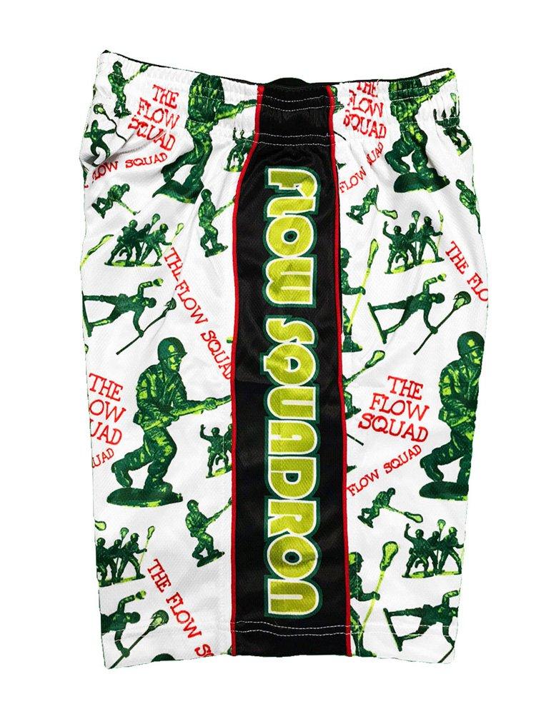 Flow Society Flow Squad Big Boys' White/Green Attack Shorts