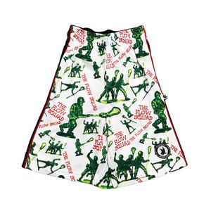 Flow Society Big Boys' Flow Squad Attack Shorts -White/Green