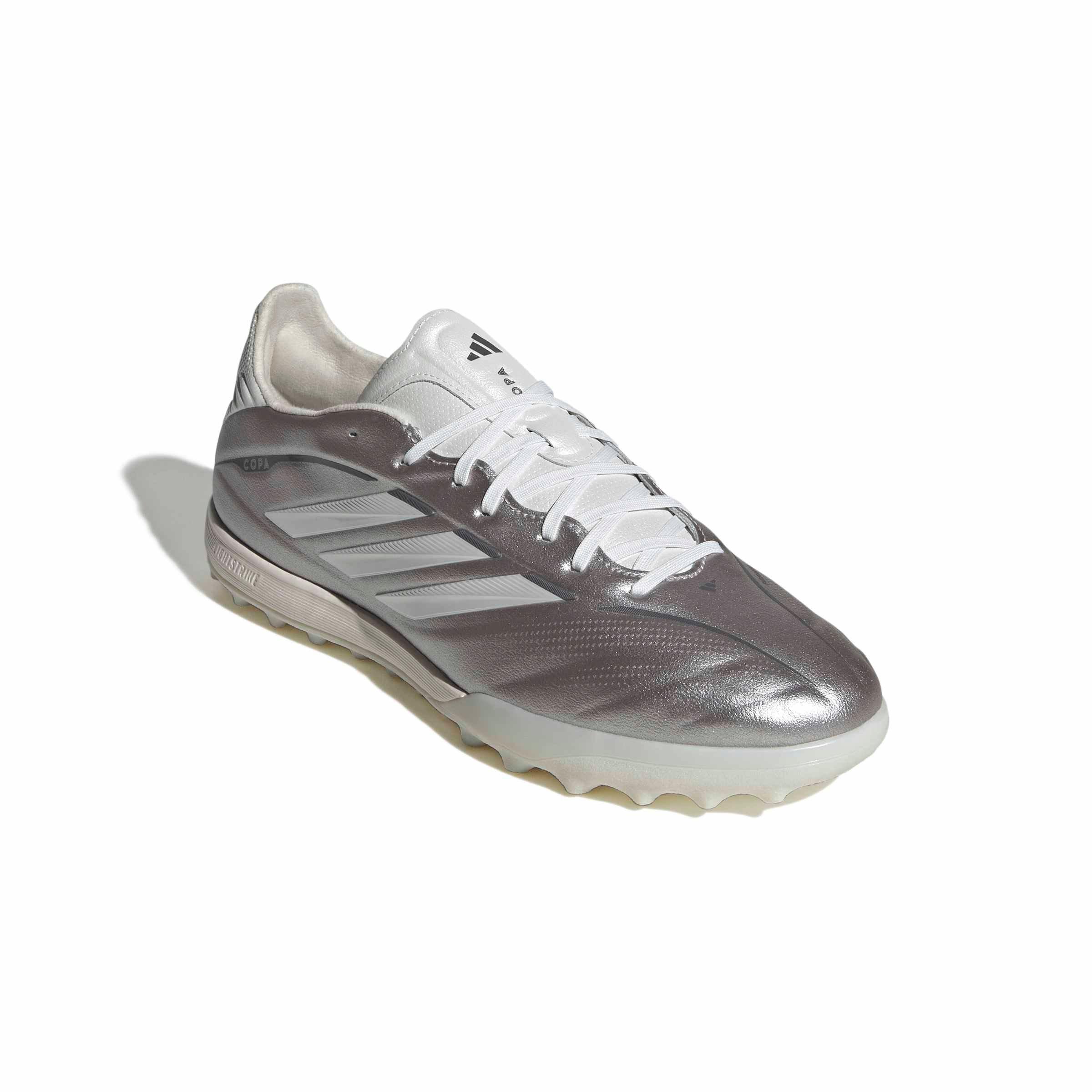 adidas Copa Pure IV Pro Turf "Taupe Metallic/Zero Metallic/Night Metallic" Men's Soccer Shoe - TAUPE/ZERO/NIGHT Thumbnail View 3