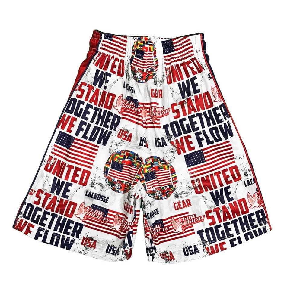 Flow Society United We Flow​ Big Boys' White/Blue Attack Shorts