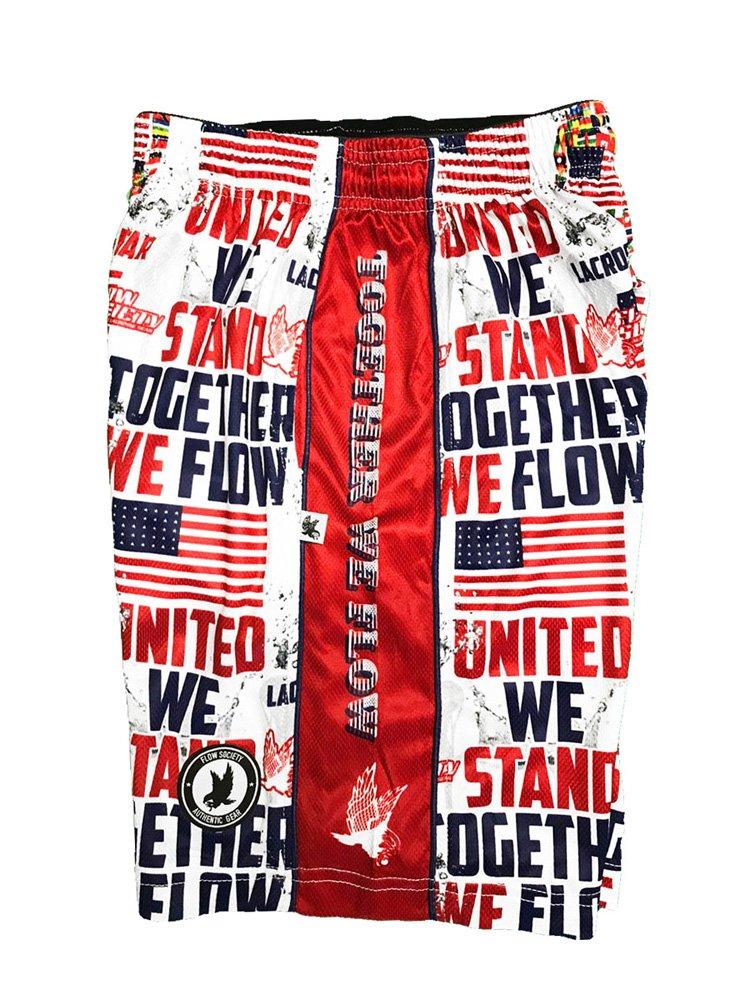 Flow Society Big Boys' United We Flow​ Attack Shorts - White/Blue - WHITE/BLUE Thumbnail View 3